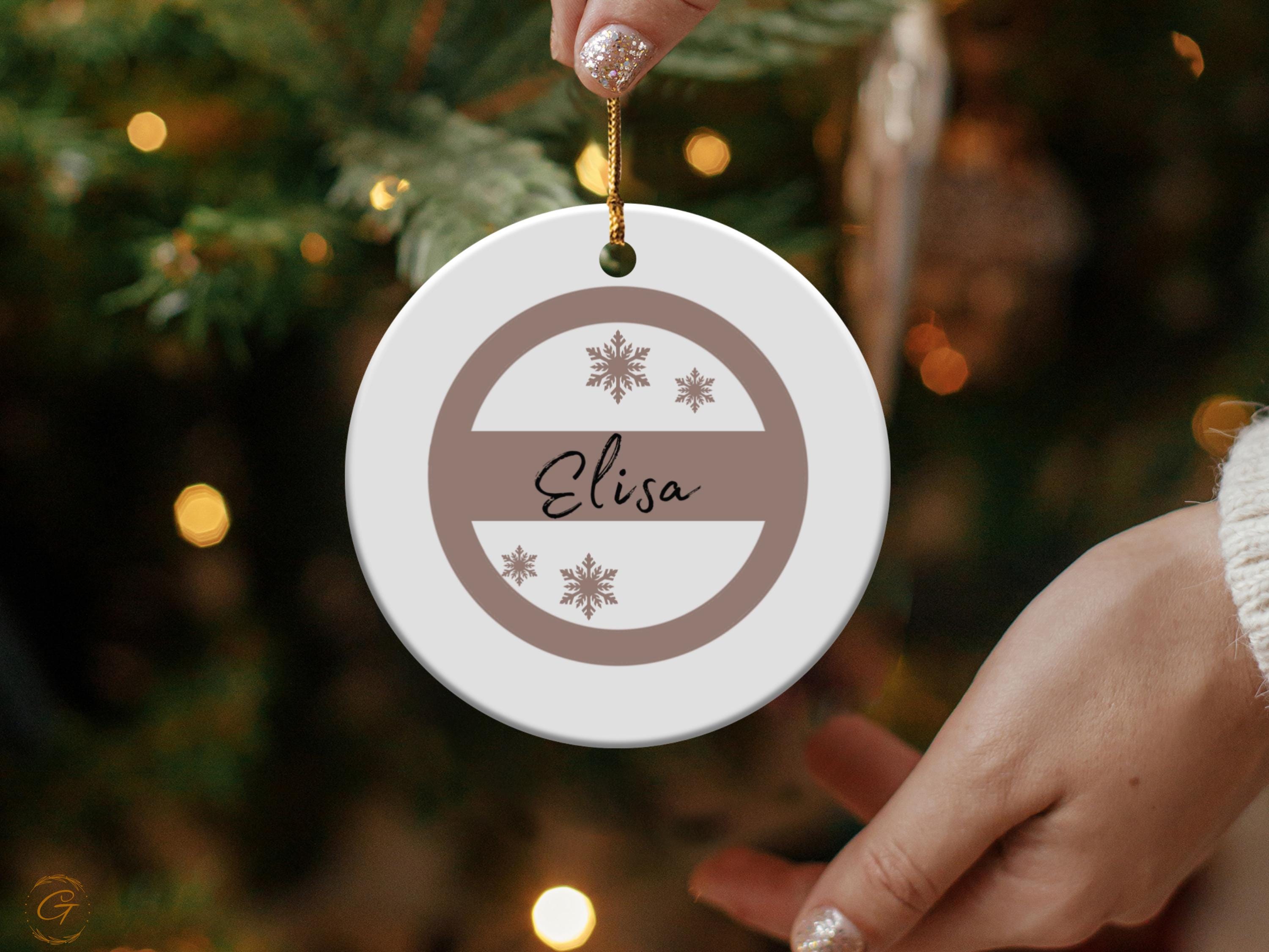 Personalized Christmas Ornament, Custom Name Holiday Decoration, Snowflake Design, Christmas Tree Hanging Decor, Ideal Holiday Keepsake Gift