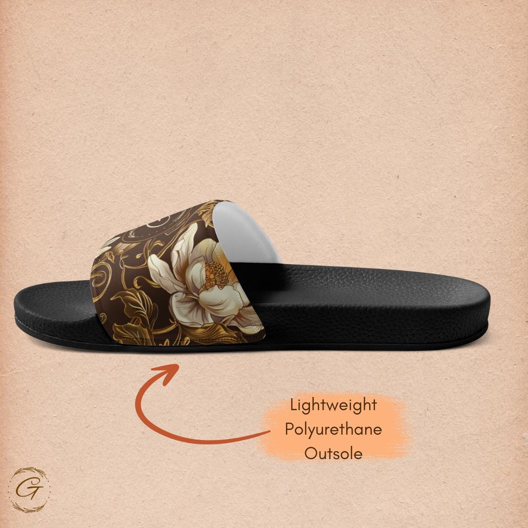Magnolia Floral Design Stylish Men's Slides Men's Summer Slippers