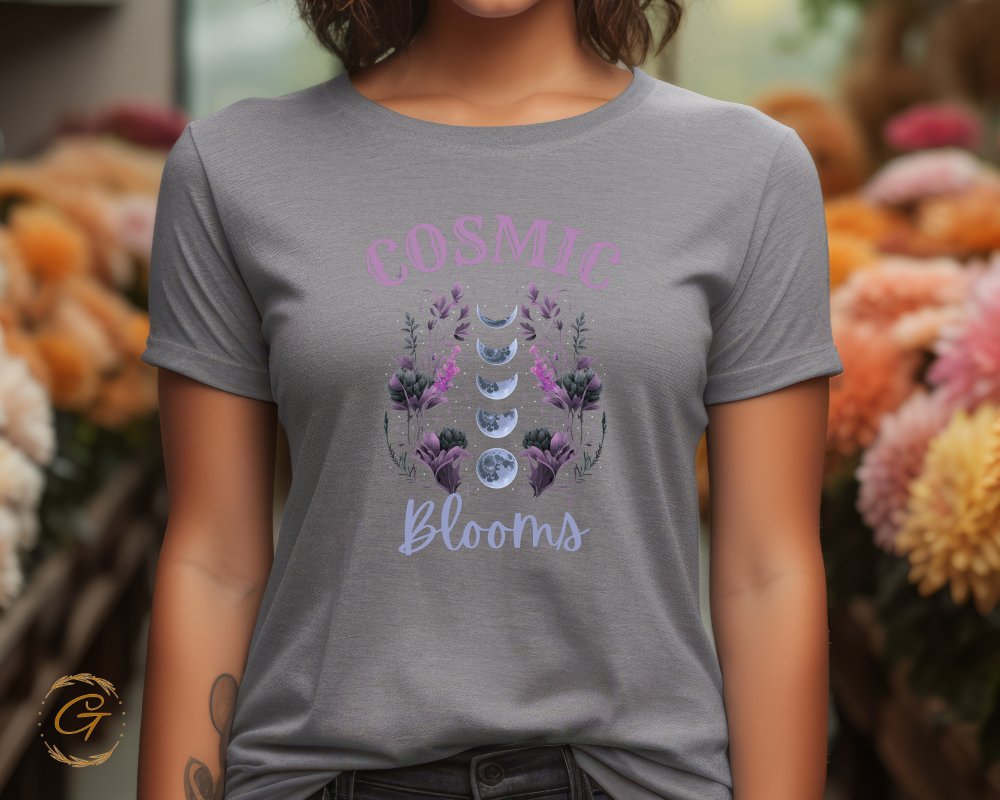 Cosmic Blooms Graphic Tee Artistic Shirt product