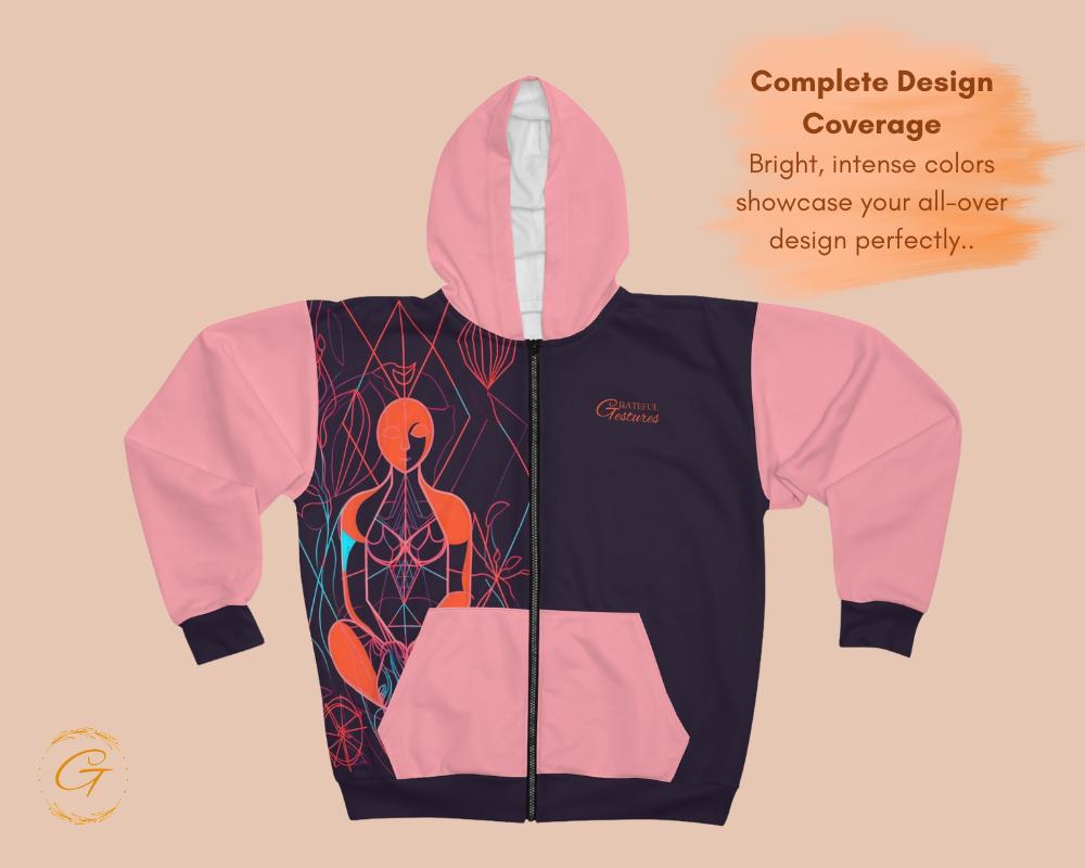 Neon Dryad Unisex Zip Hoodie All-Over Print