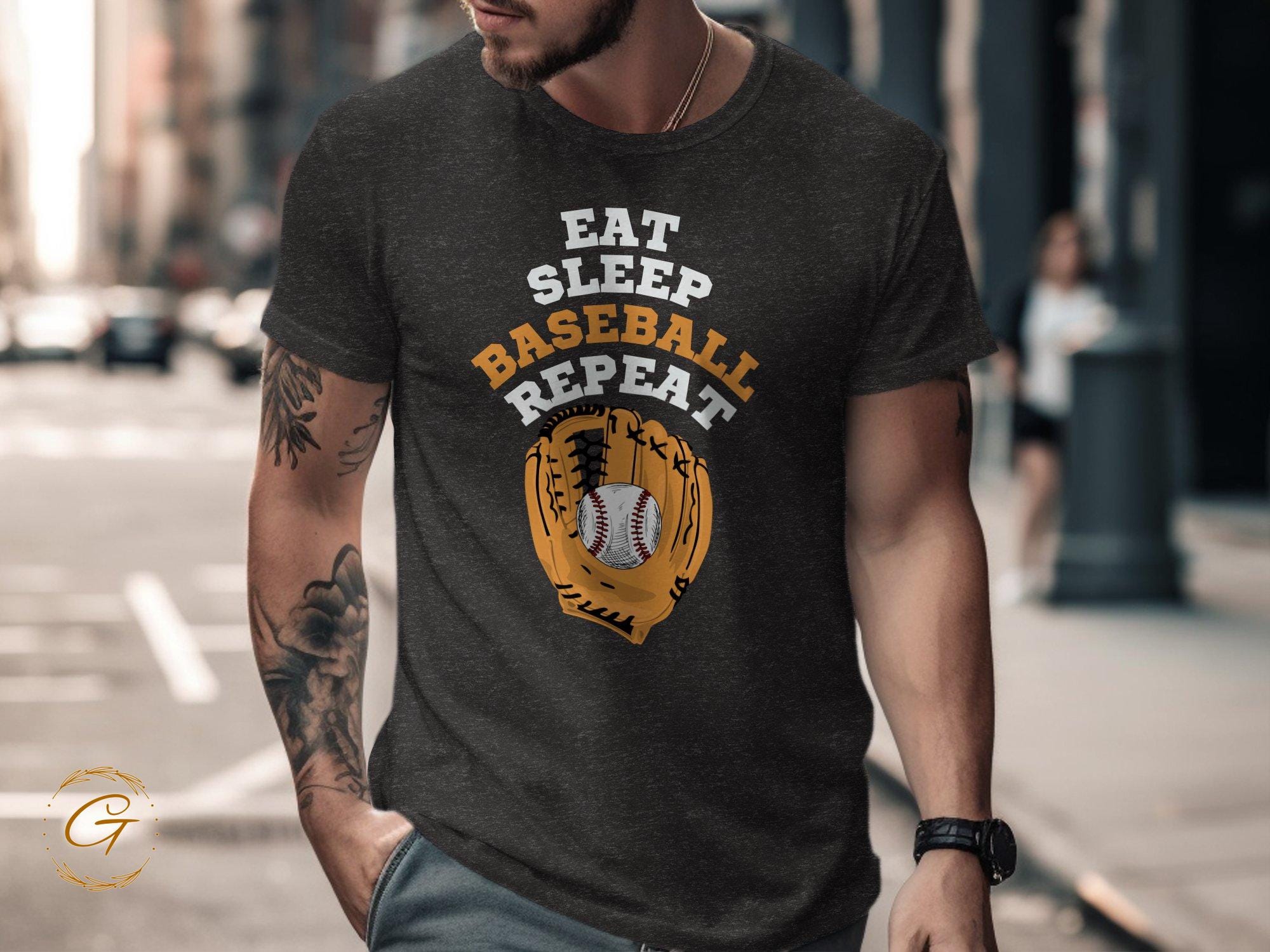 Hobby Sports Tee "Eat Sleep Baseball" Repeat
