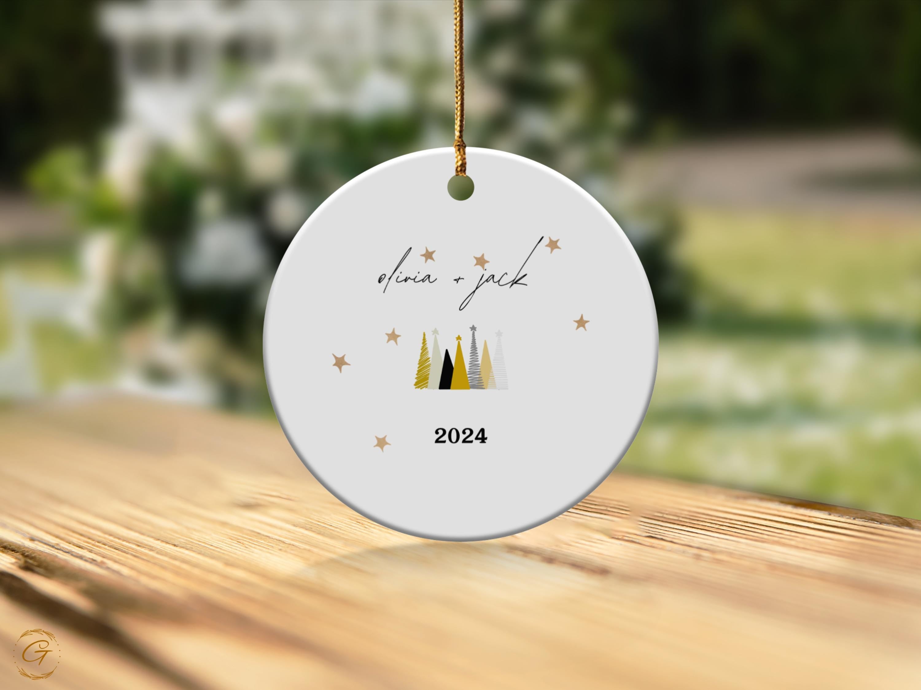 Personalized Christmas Ornament, Custom Name Christmas Decorations, Holiday Tree Ornaments, 2024 Keepsake Gift, Family Tree Holiday Ornament