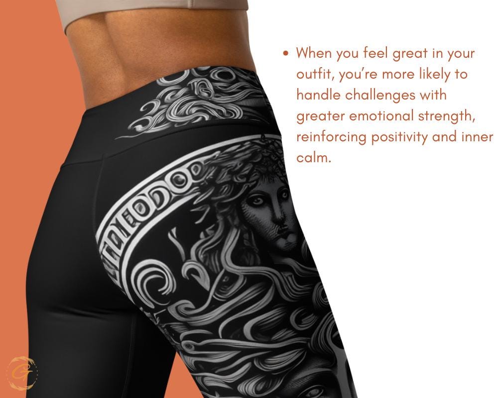 Medusa AOP Design Yoga Shorts and Leggings Comfortable High Quality Activewear Perfect for Workouts Yoga Everyday Wear Comfy Stretchy Fabric