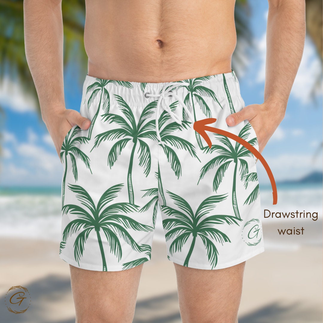 Palm Tree AOP Swim Trunks