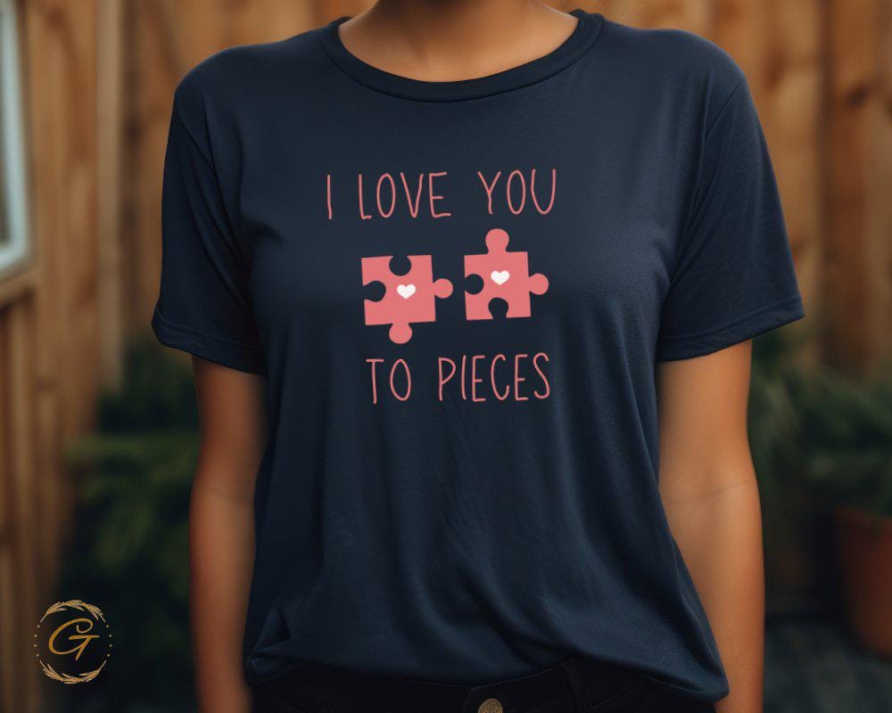 I Love You To Pieces Puzzle Couple Tee