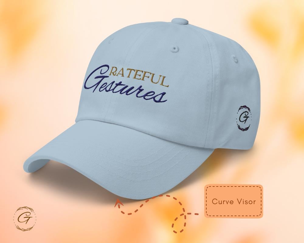 Grateful Gestures Dad Hat, Comfortable Cotton Cap