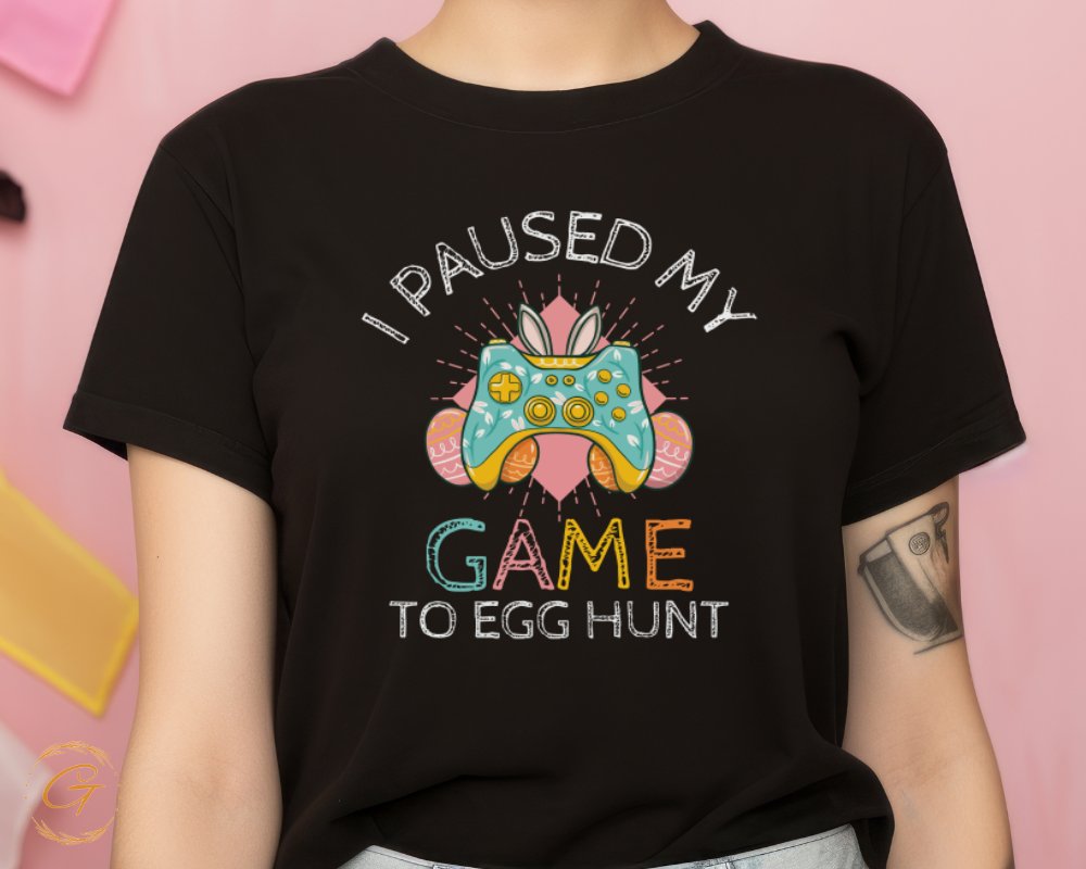 I Paused My Game To Egg Hunt Graphic T-shirt product type