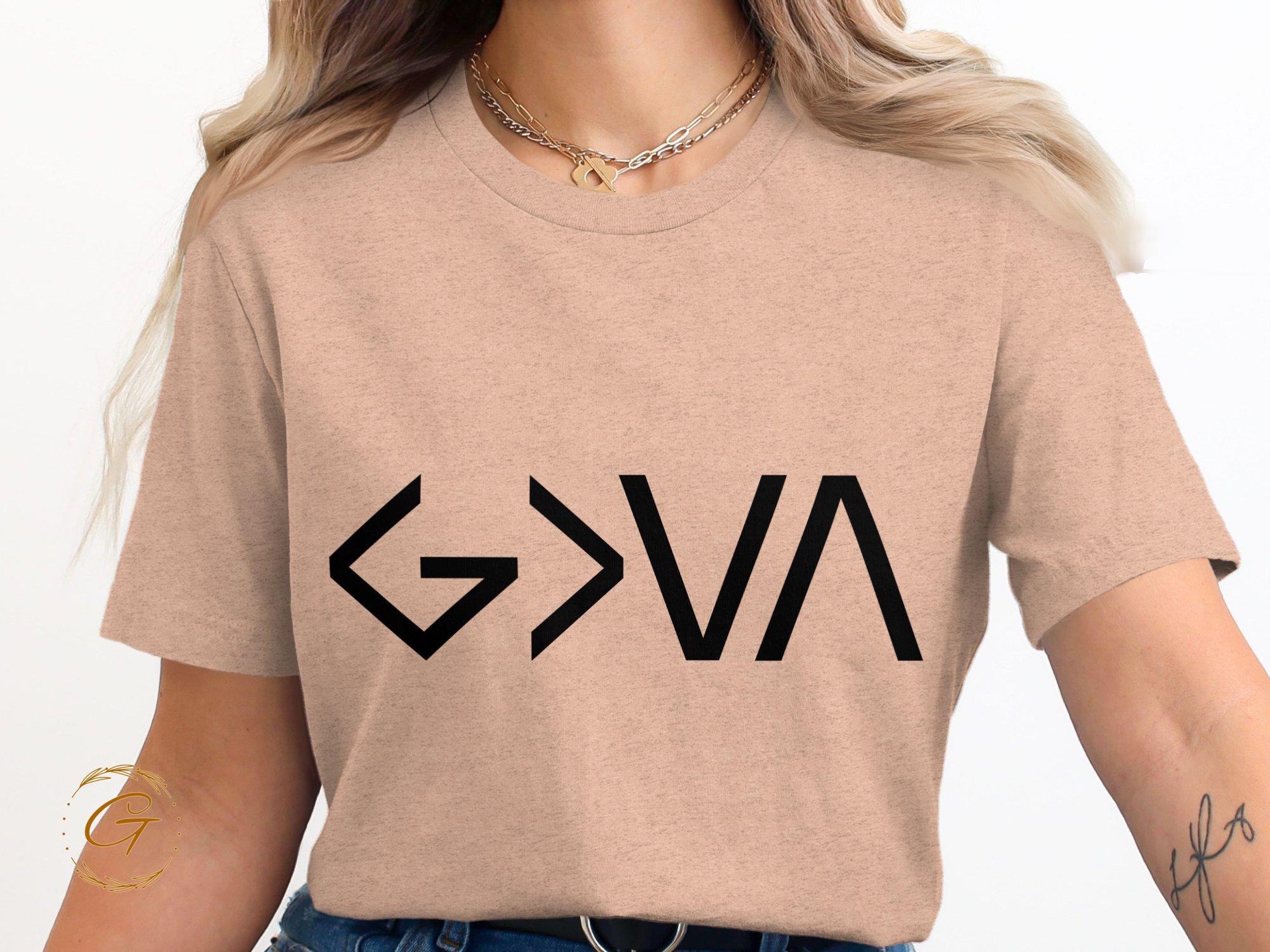 Symbolic Graphic T-Shirt, God Greater than High and Low Tee