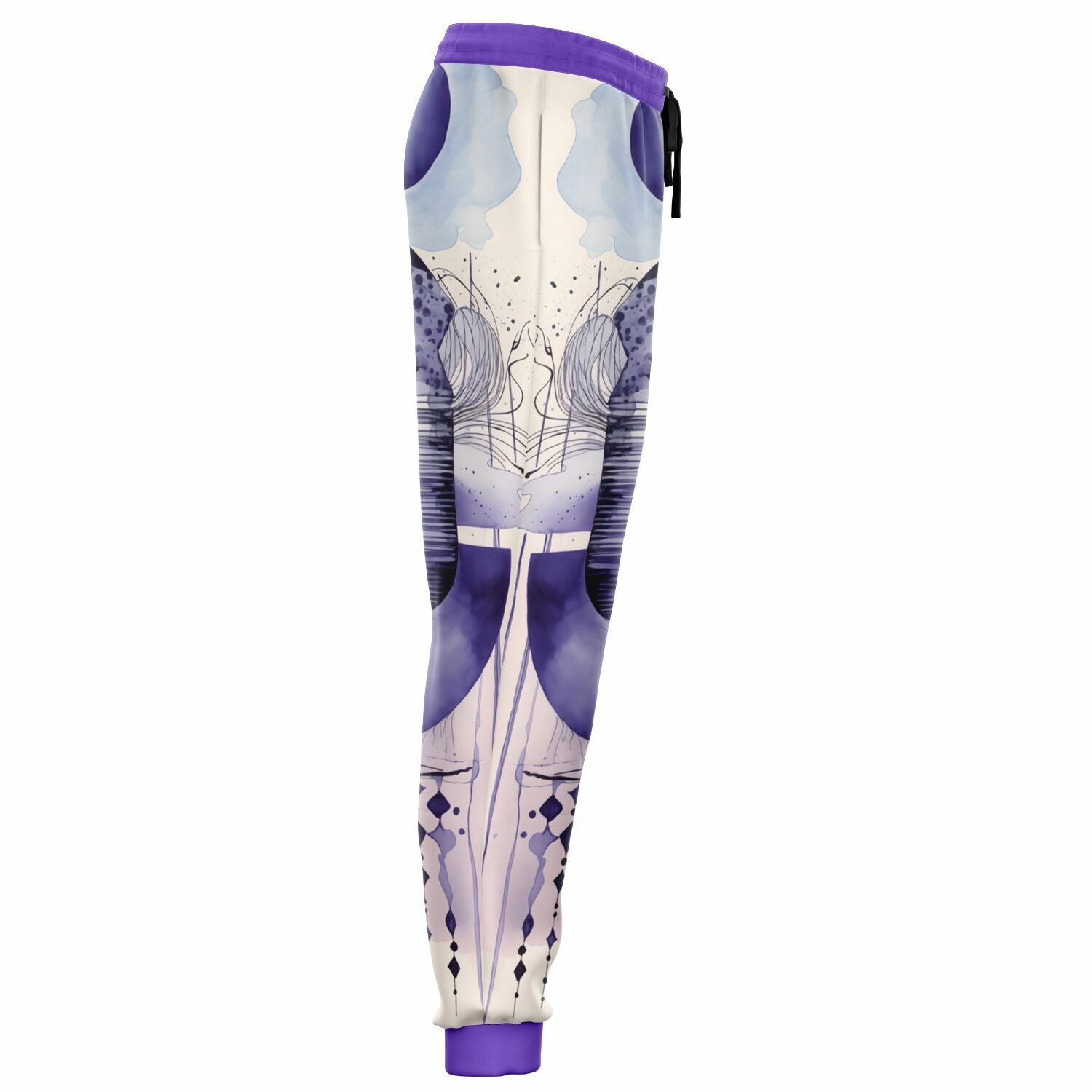Abstract Purple Art Joggers – Trendy Watercolor Sweatpants for Men & Women
