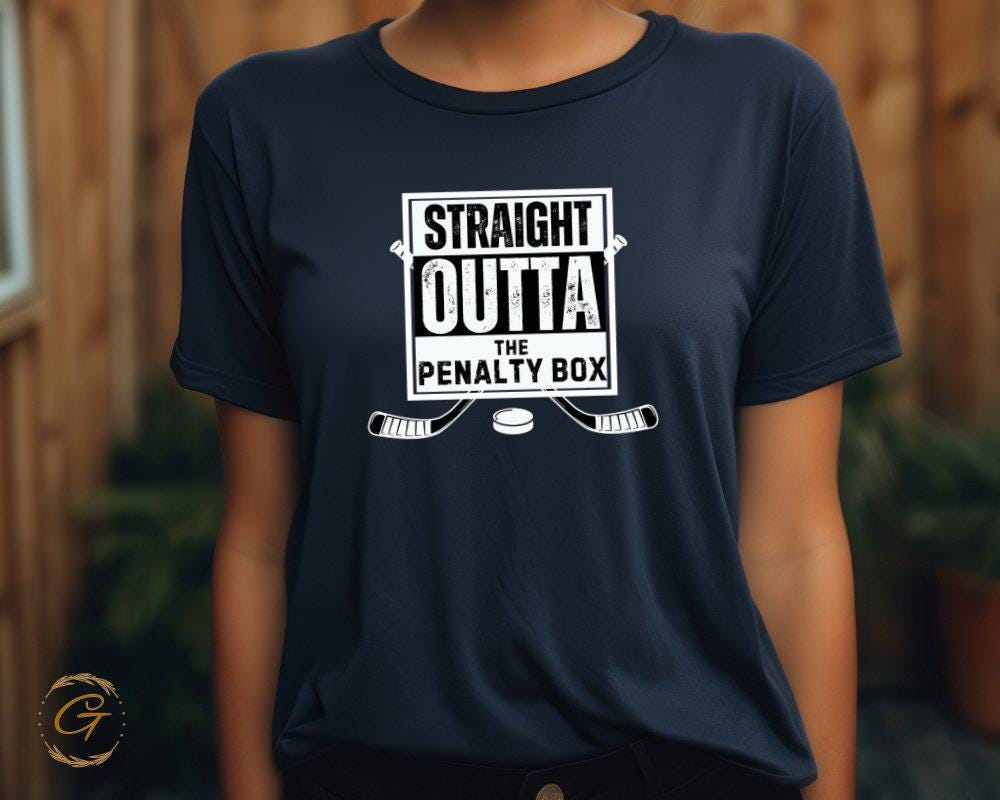 Straight Outta The Penalty Box Hockey Tee