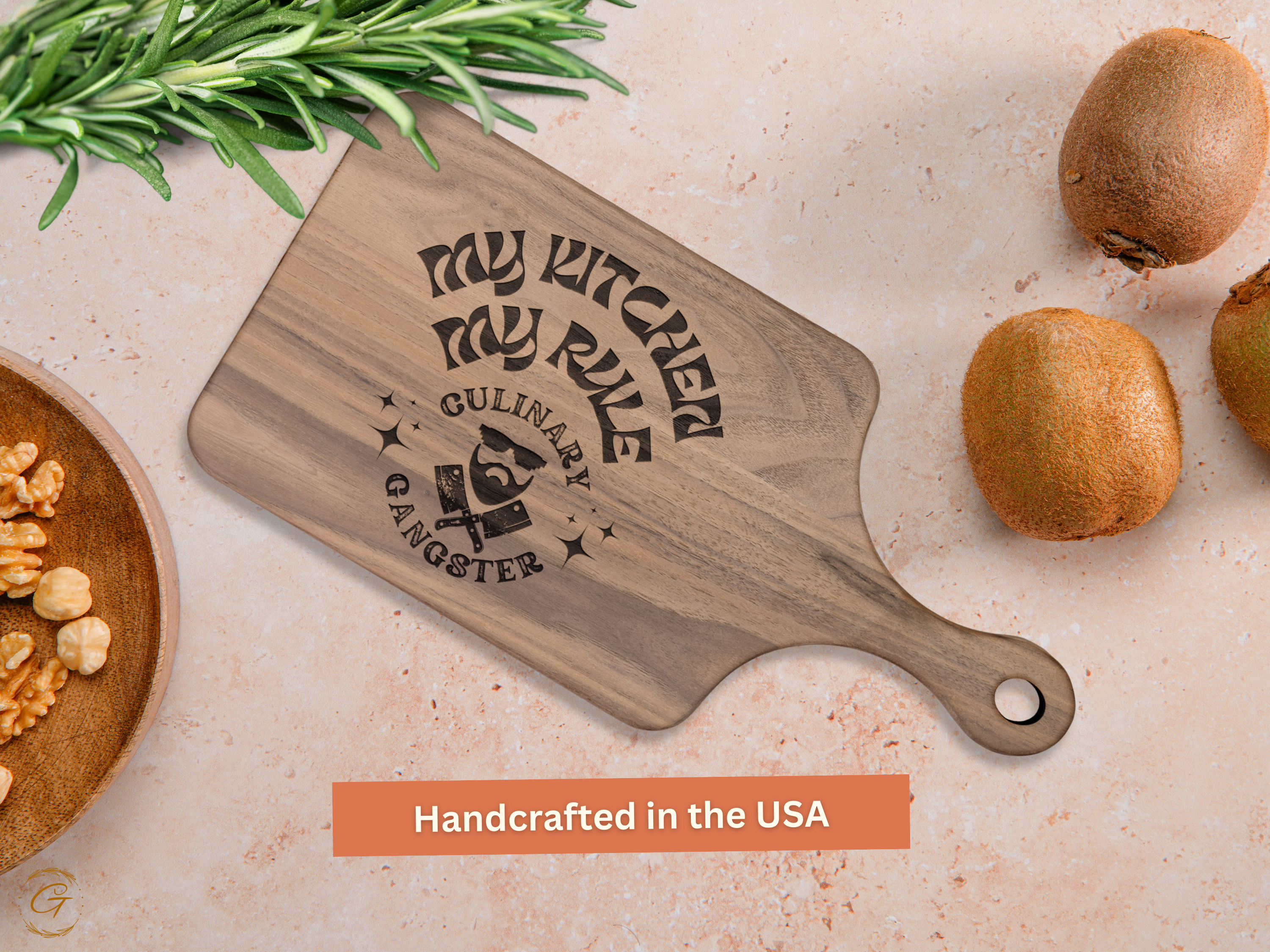 My Kitchen My Rules Hardwood Cutting Board