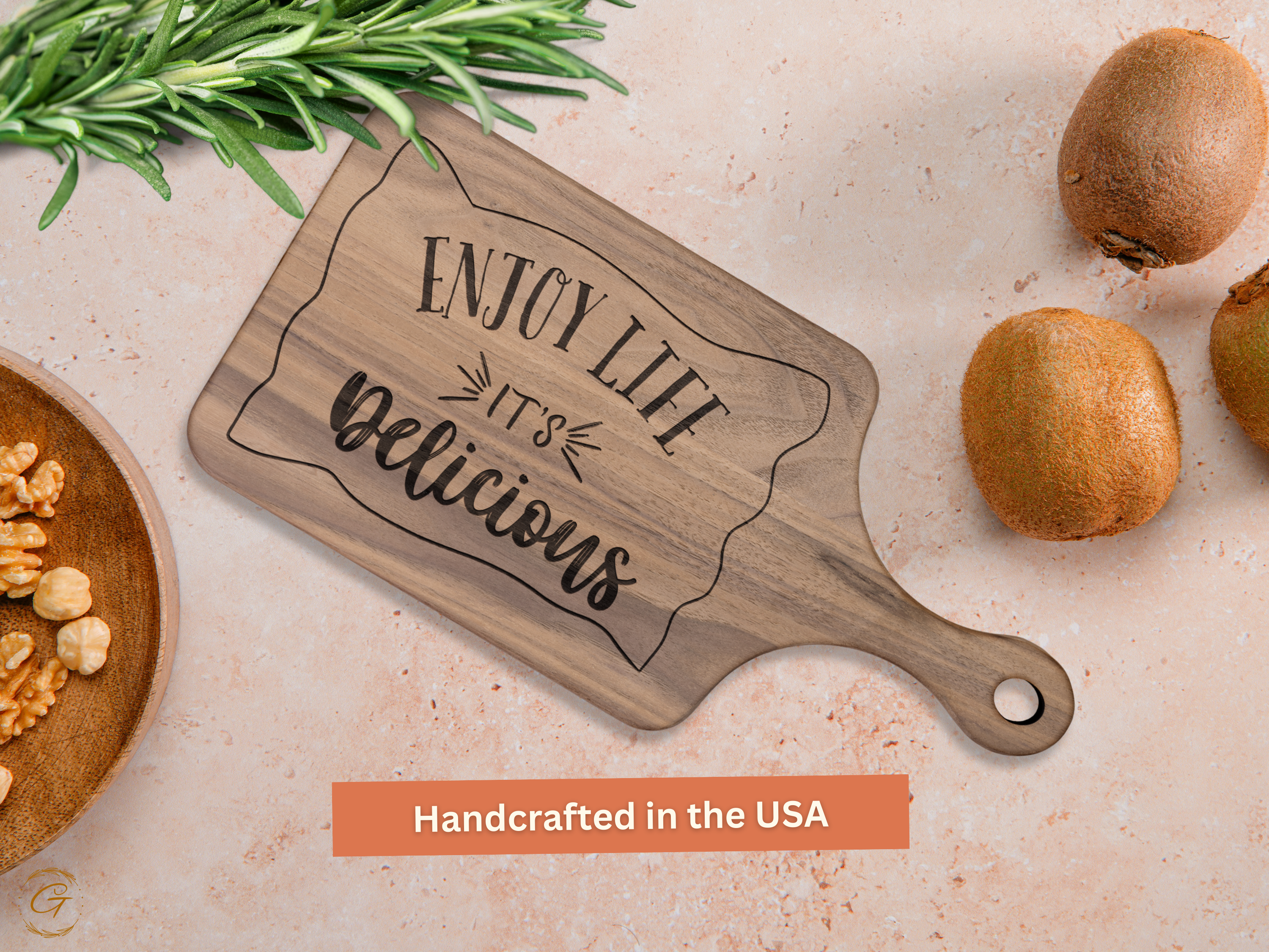 Enjoy Life It’s Delicious Hardwood Cutting Board