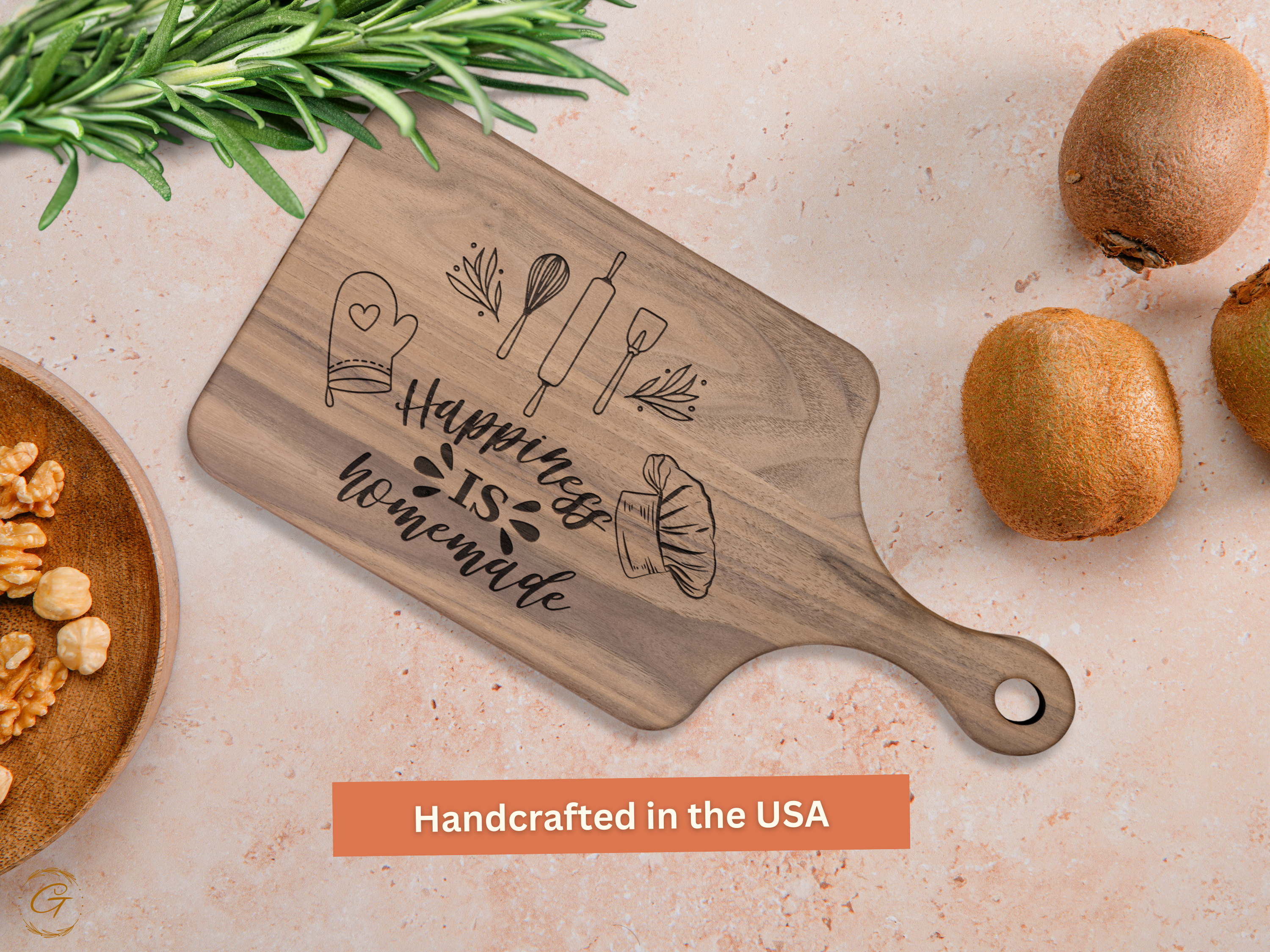 Happiness is Homemade Mama's Cutting Board