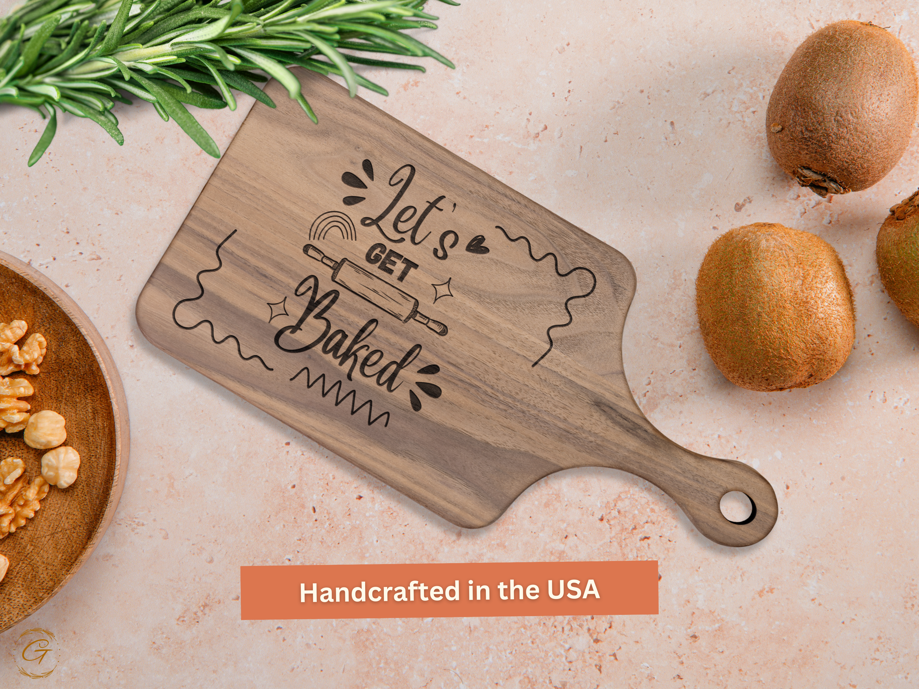 Let’s Get Baked Hardwood Cutting Board