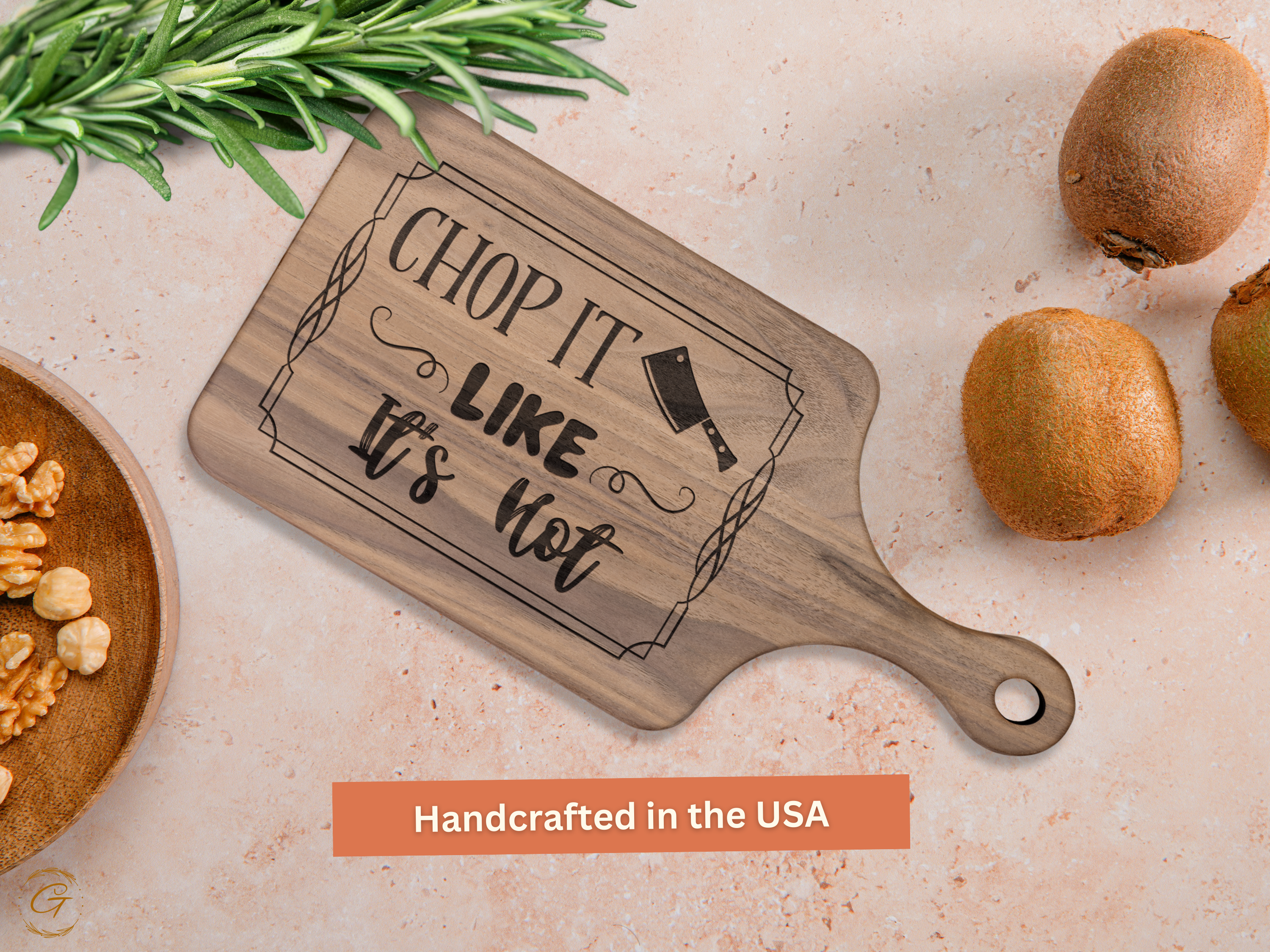 Chop It Like It's Hot Hardwood Cutting Board