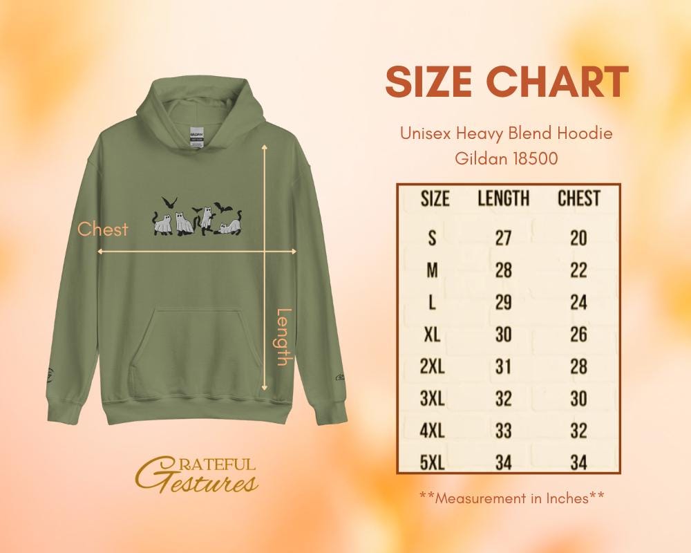 Halloween Hoodie, Cute Embroidery Cats Ghost Hoodie, Spooky Hooded Sweatshirt Spooky Ghost Cats Design Hooded Pullover Hooded Top for Fall