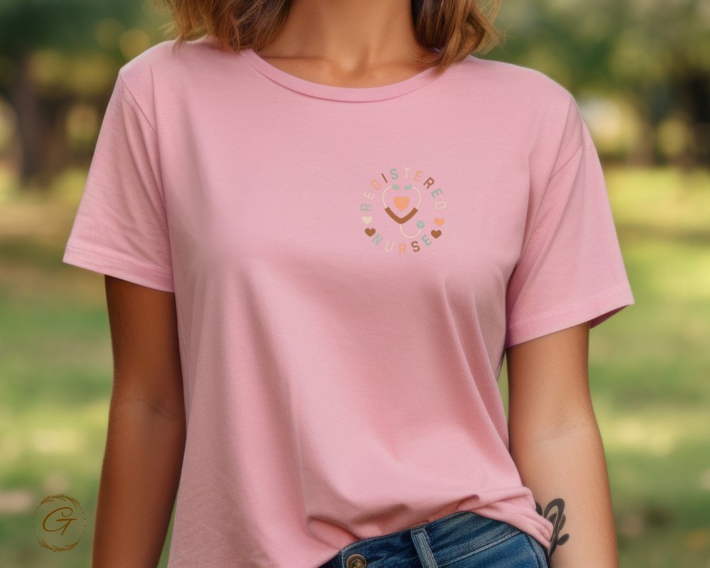 Registered Nurse Pink Graphic T-Shirt product type