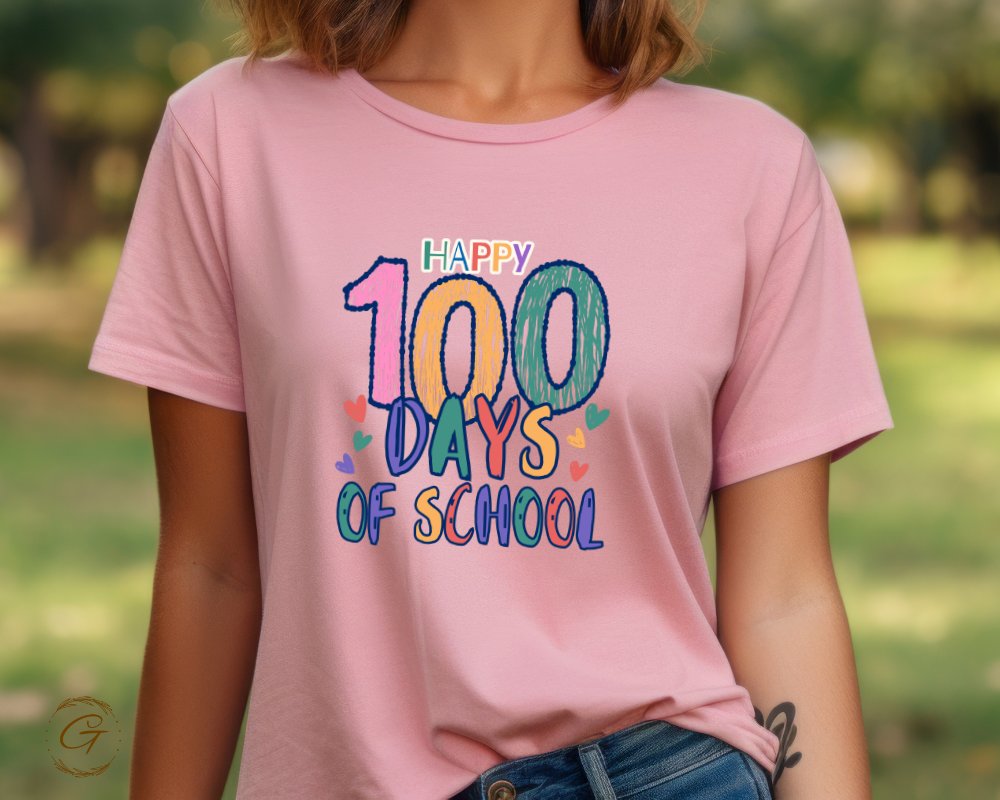 Happy 100 Days Of School Colorful Design product type