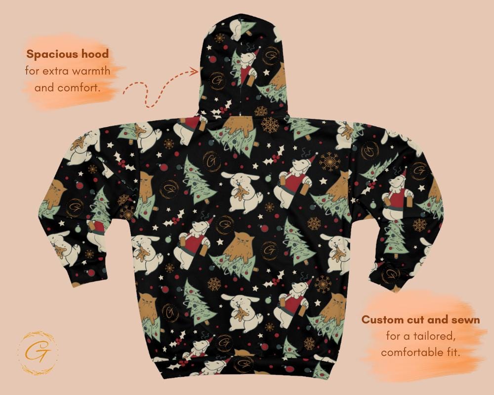 Anti Christmas Unisex Zip Hoodie All-Over Print