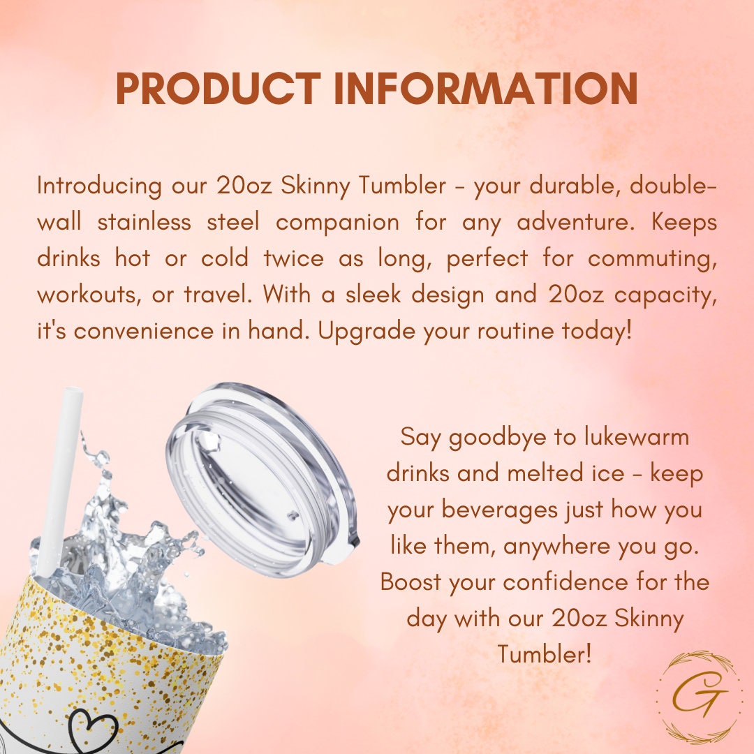 Nana Tumbler, Gliterry Gold Nana 20oz Tumbler with Straw