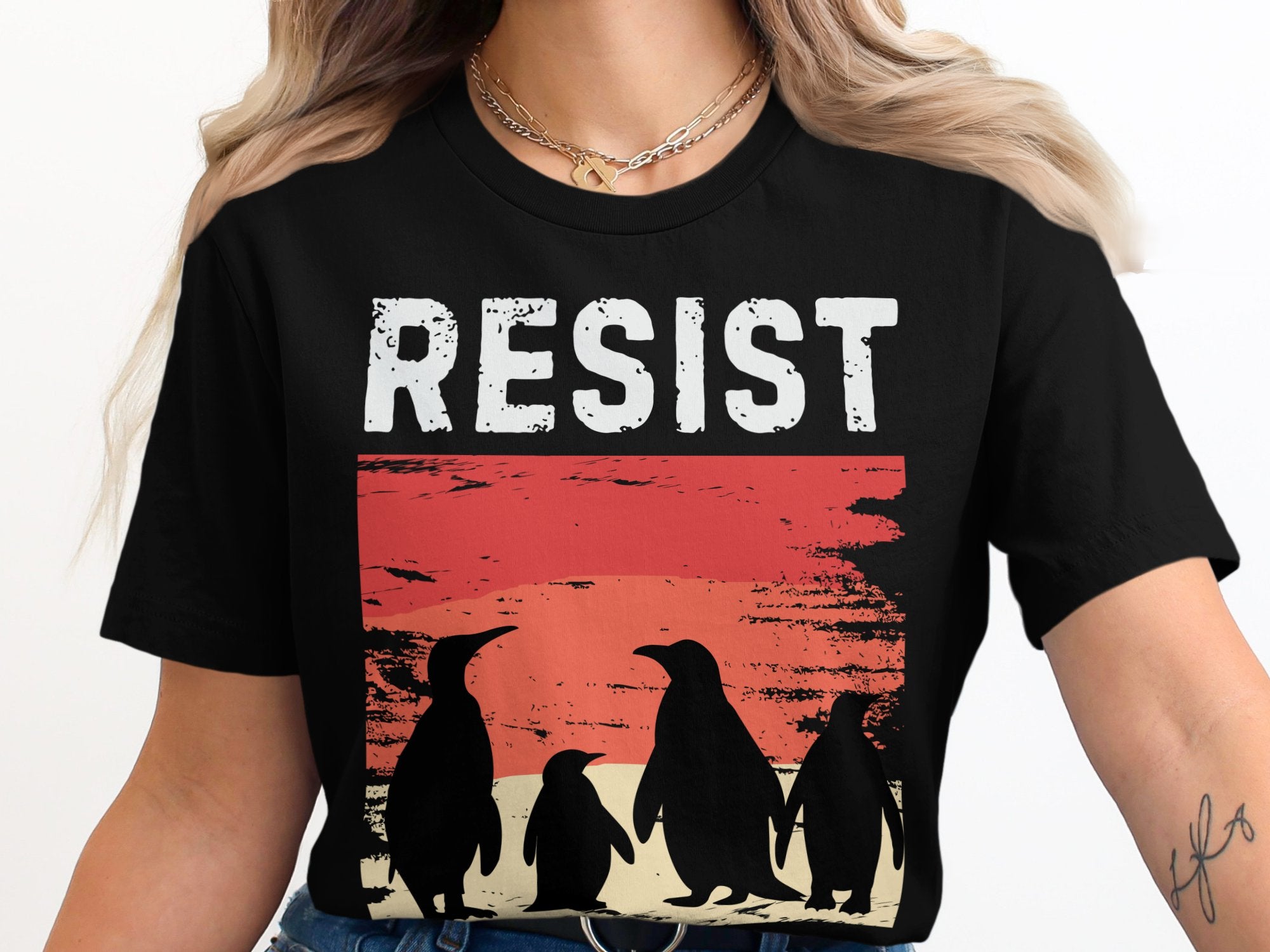 Resist Graphic Print Tee Shirt Fashionable product type