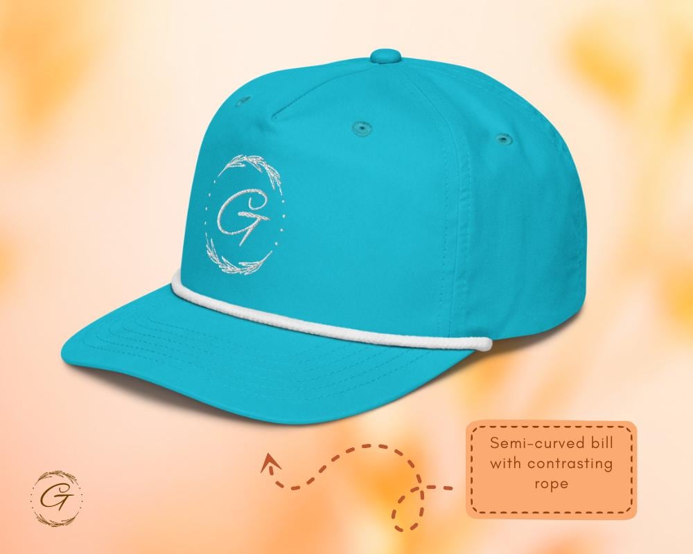 G Embroidered Grateful Gesture Golf Rope Cap