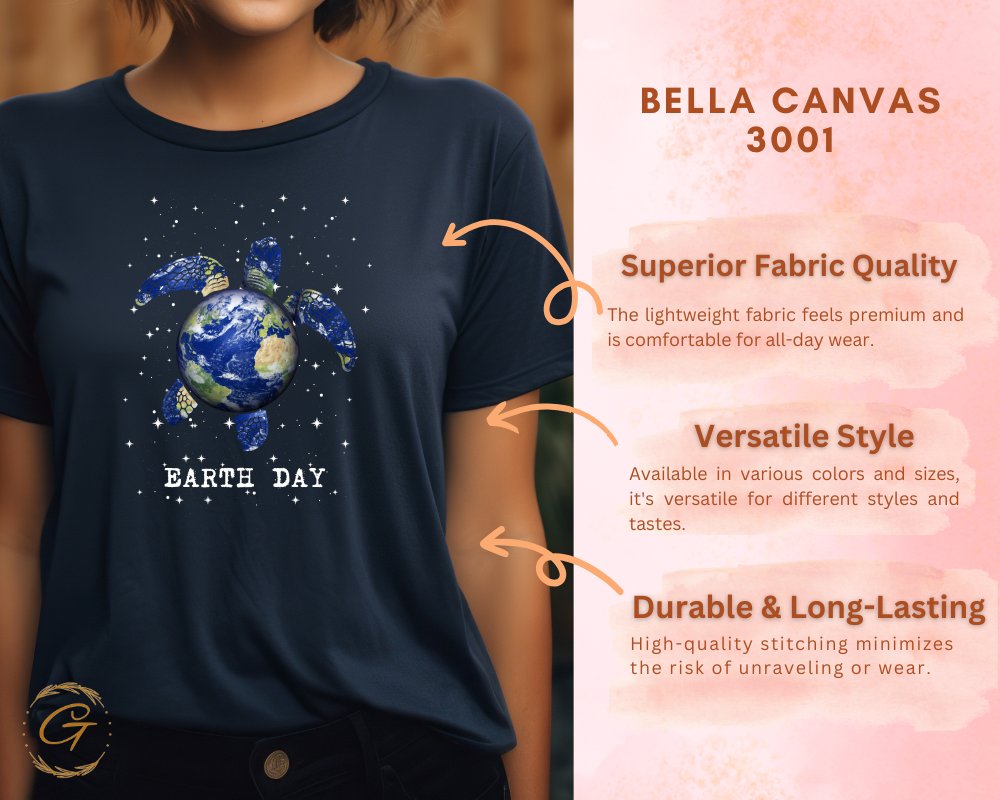 Earth Day Turtle and Globe Graphic T-Shirt product