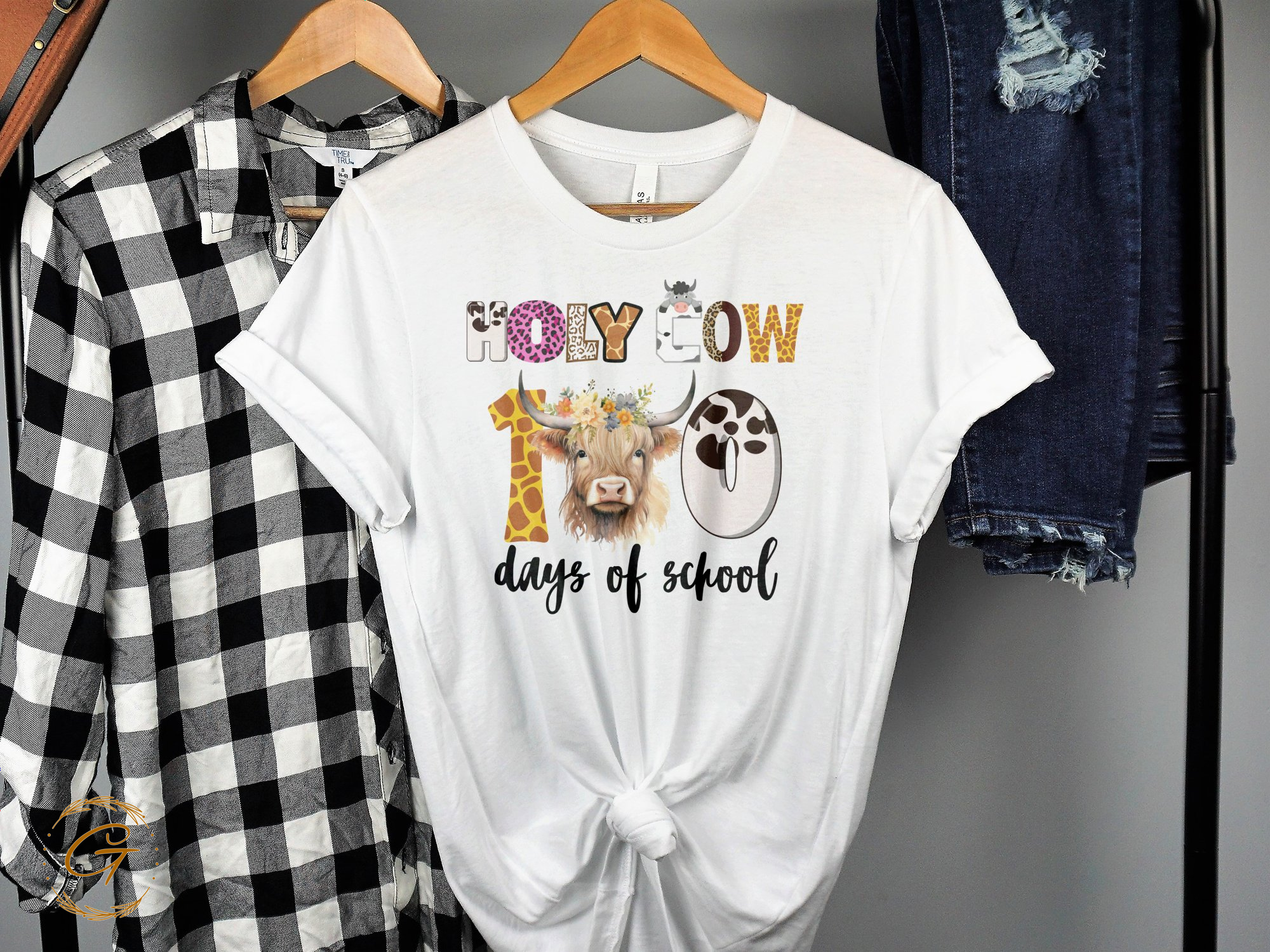 Holy Cow 100 Days of School Shirt Product