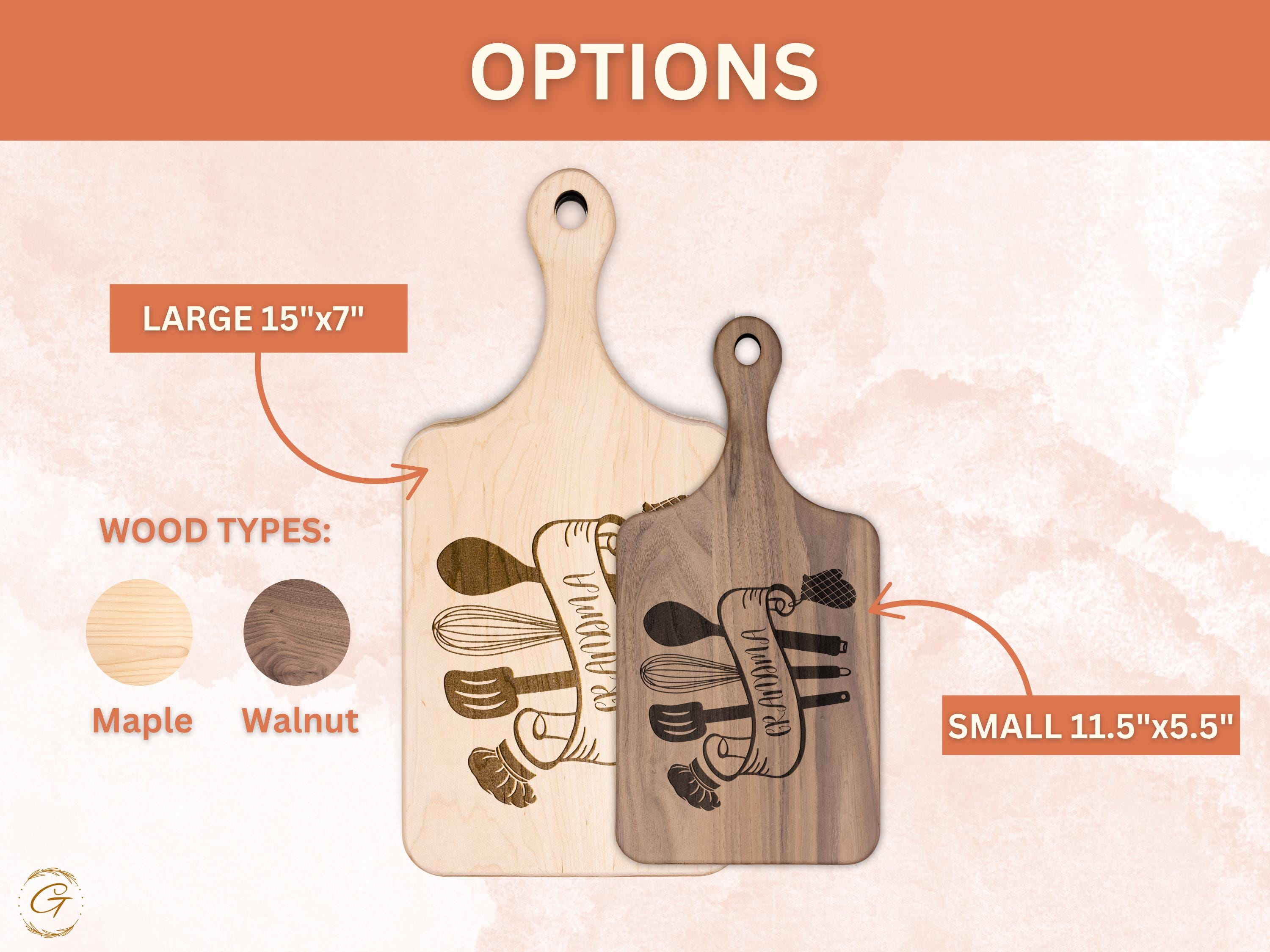 Grandma's Kitchen Cutting Board | Engraved Kitchen Utensils | Personalized Rustic Wood Board | Best Gift for Grandma’s Kitchen | Ideal Gifts