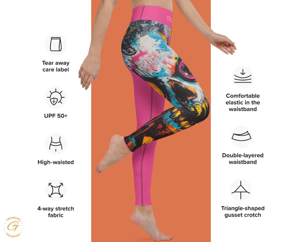 Ghoul AOP Yoga Leggings and Shorts, Stylish Activewear for Women, High-Stretch Comfortable Perfect for Yoga Fitness For Everyday Casual Wear