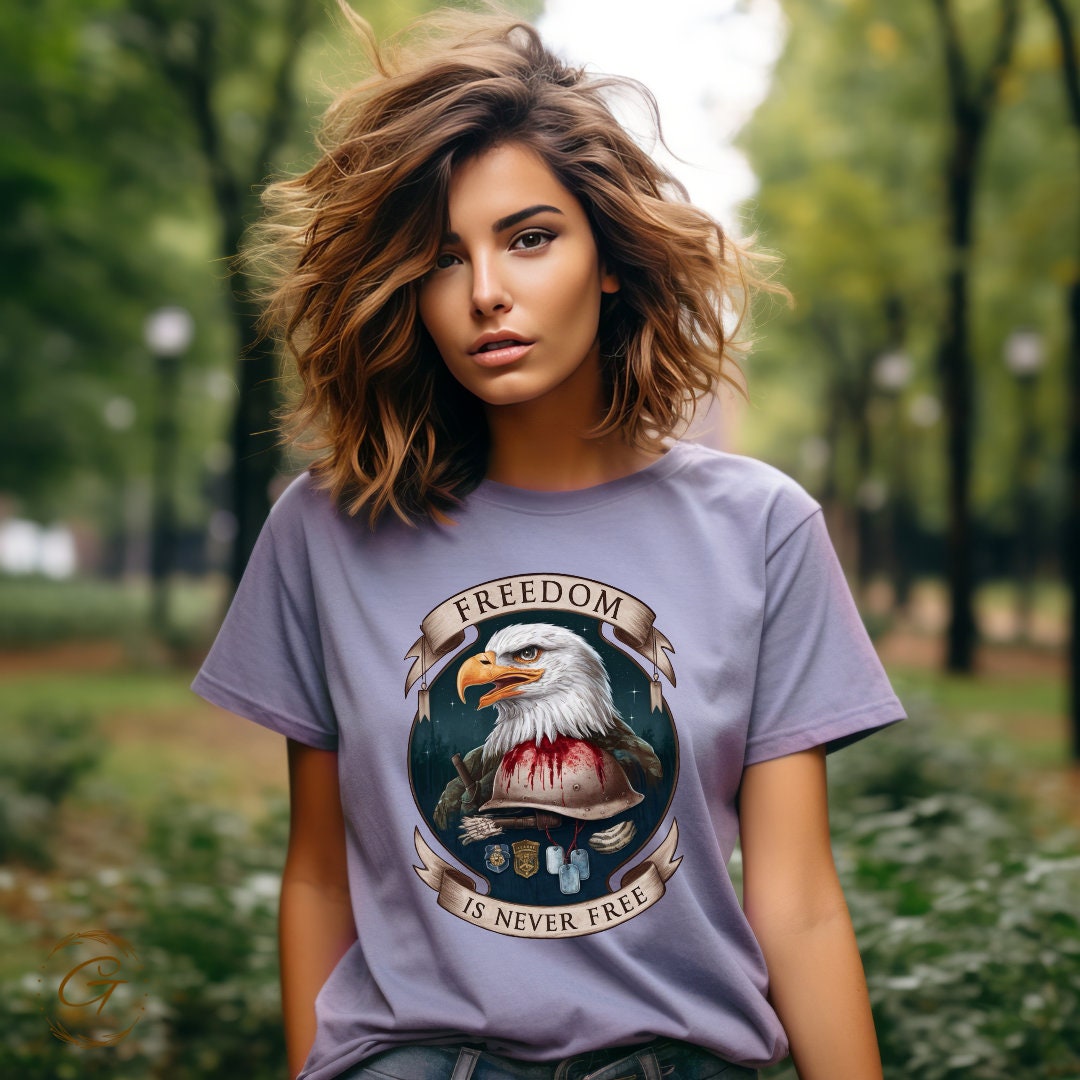 Freedom Eagle T-Shirt – Patriotic American Flag Graphic Tee