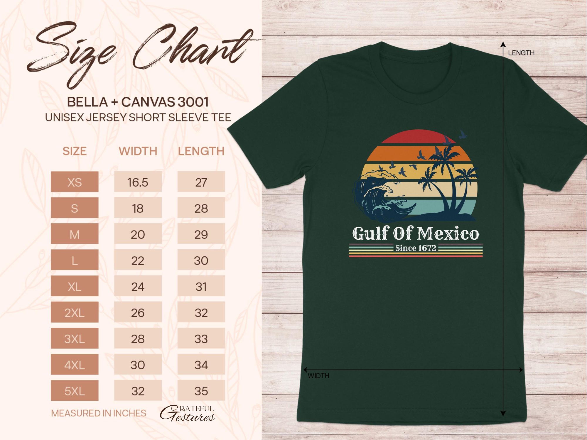 Gulf Of Mexico Since 1672 Retro Beach T-shirt product type