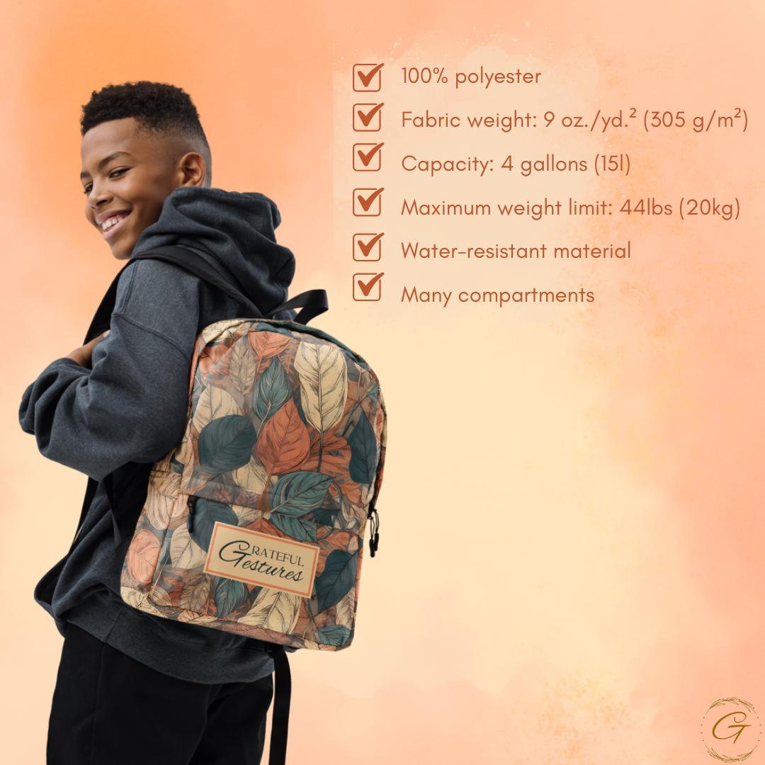 Pastel Earth Floral Backpack
