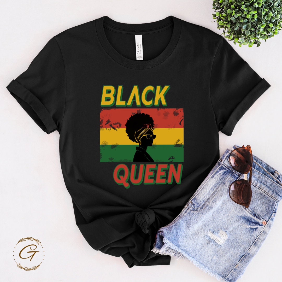 Black Queen Juneteenth Tee - Juneteenth Apparel for Black Women