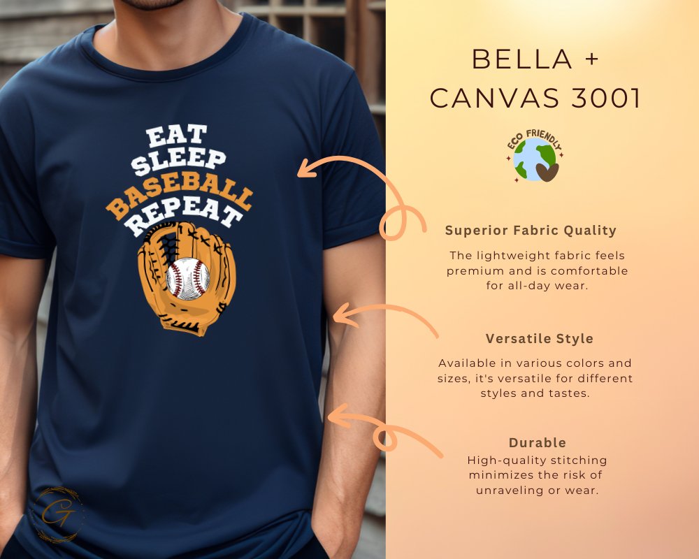 Eat Sleep Baseball Repeat Graphic Tee product