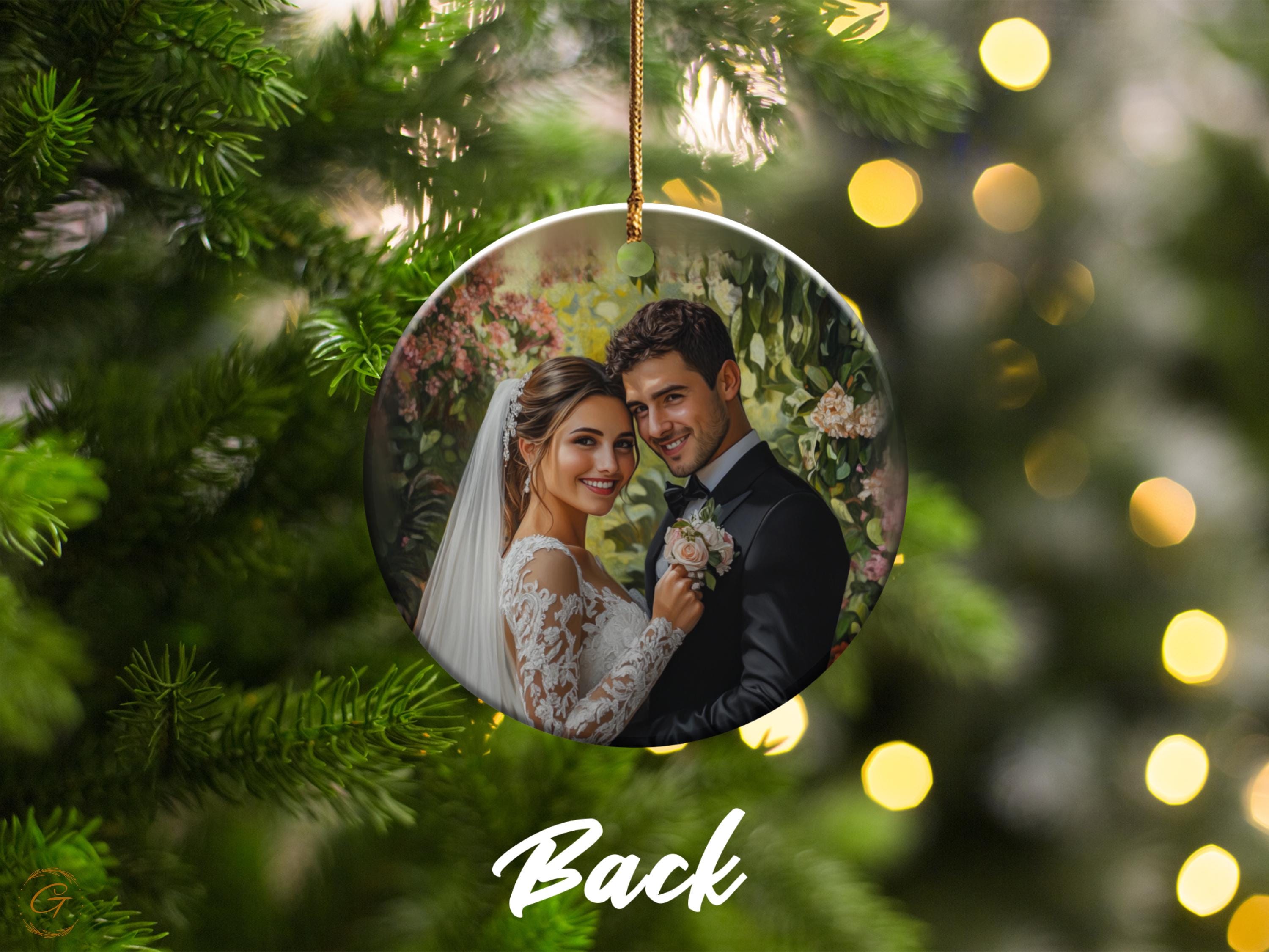 Personalized First Christmas Ornament Mr and Mrs, Personalized Ornament Wedding Gift, Custom Christmas Tree Newlywed Ornament, Couples Gift