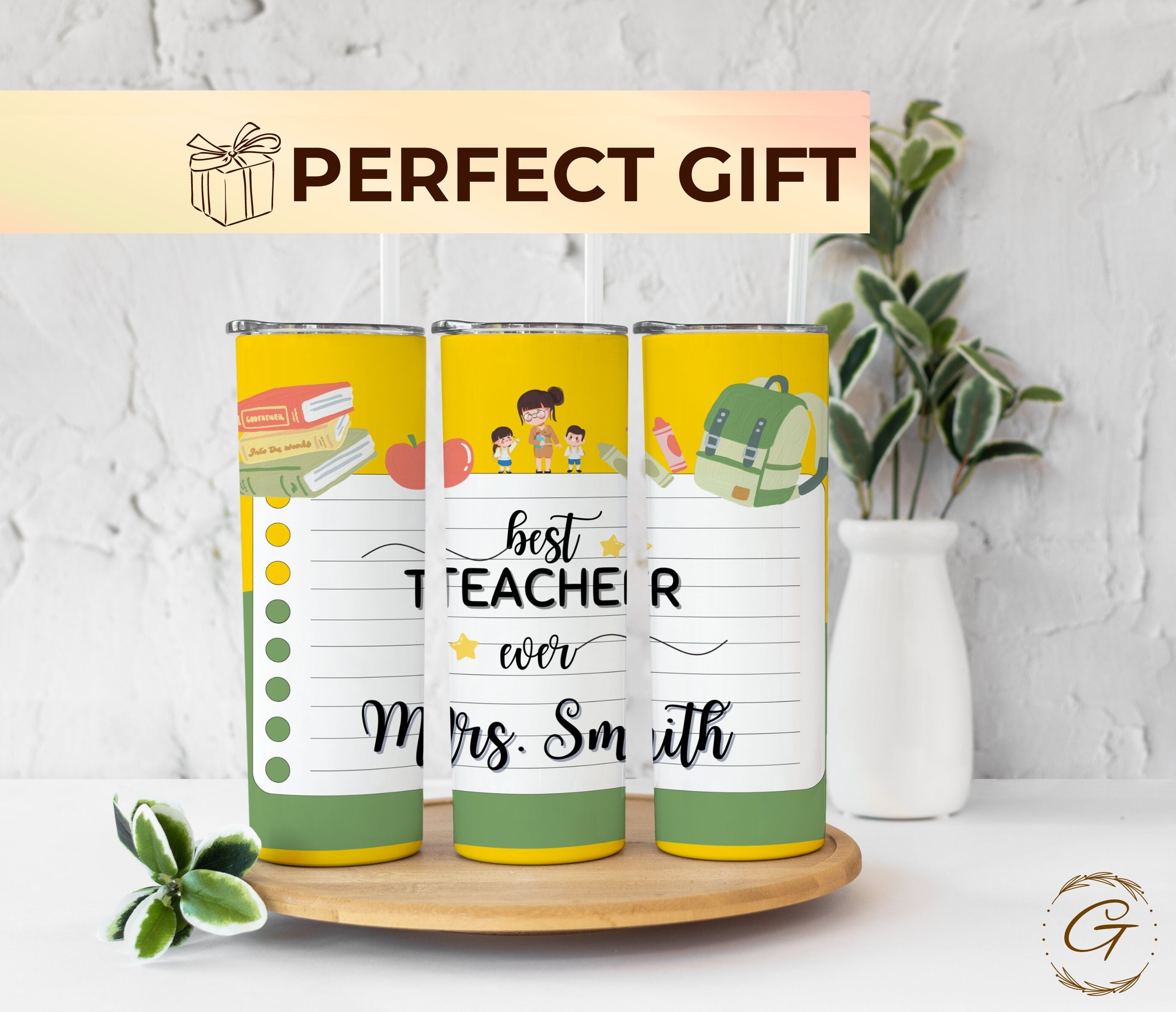 Best Teacher Ever Personalized Tumbler