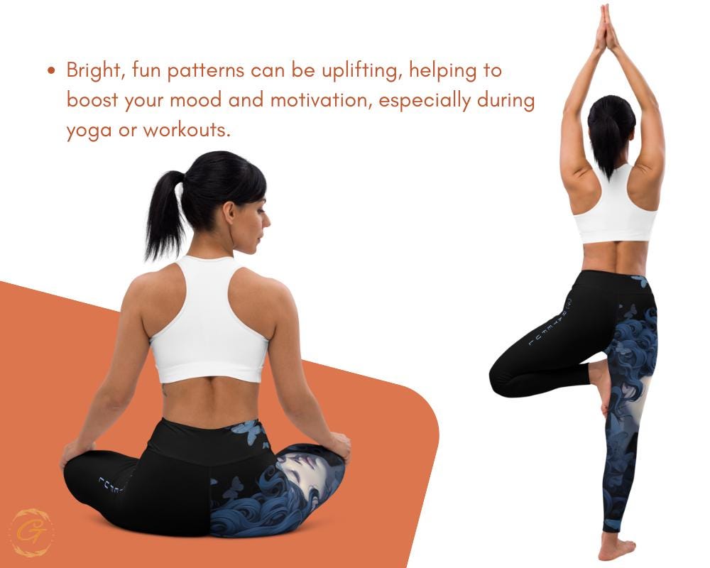 Mythical Boho Workout Pants, Fairy Goddess Activewear for Women