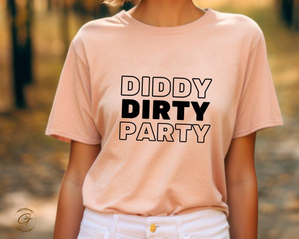 Diddy Dirty Party T-Shirt, Funny Graphic Tee for Party Lovers
