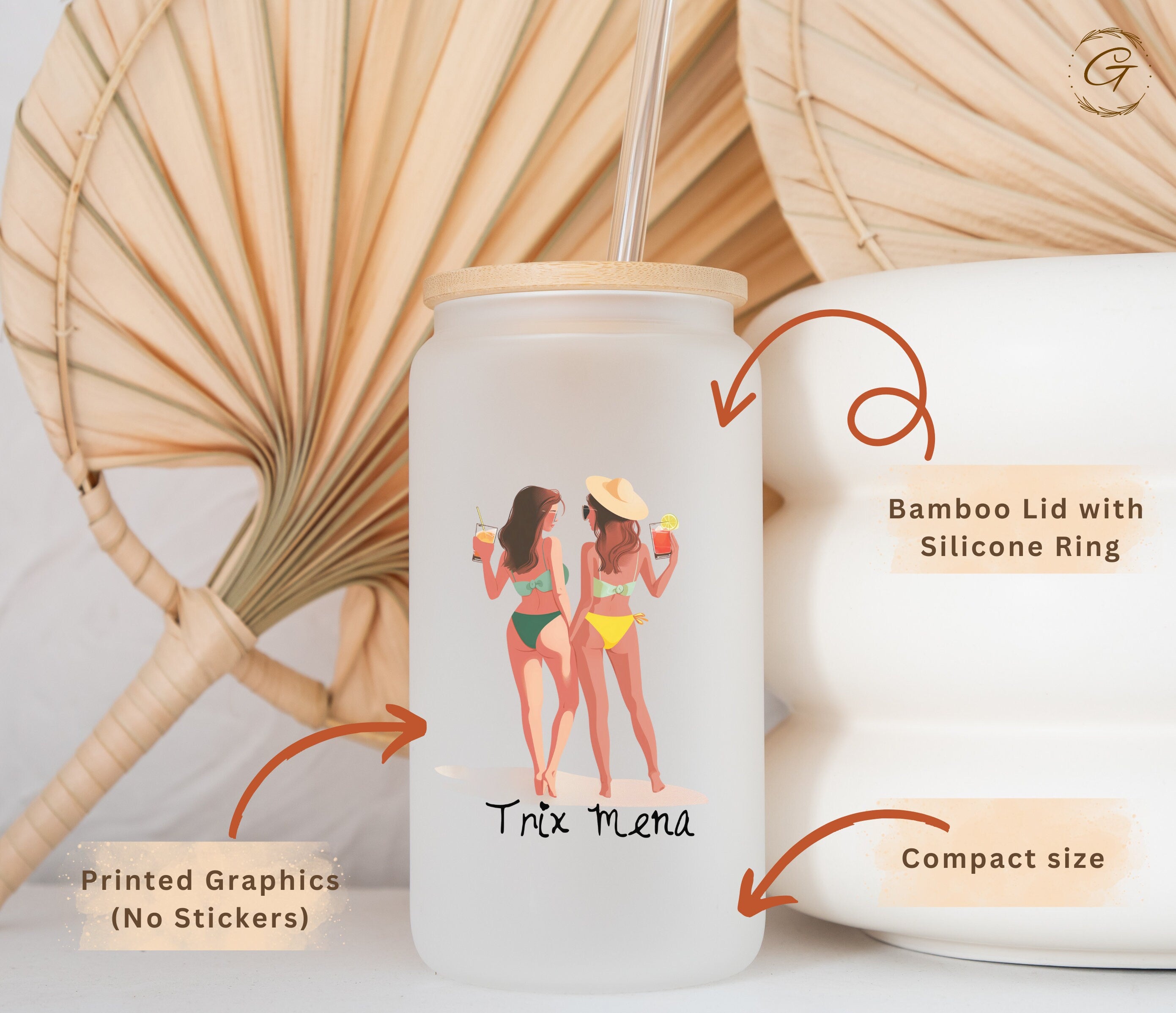 Are We Drunk Summer Design Frosted Glass Cup Tumbler