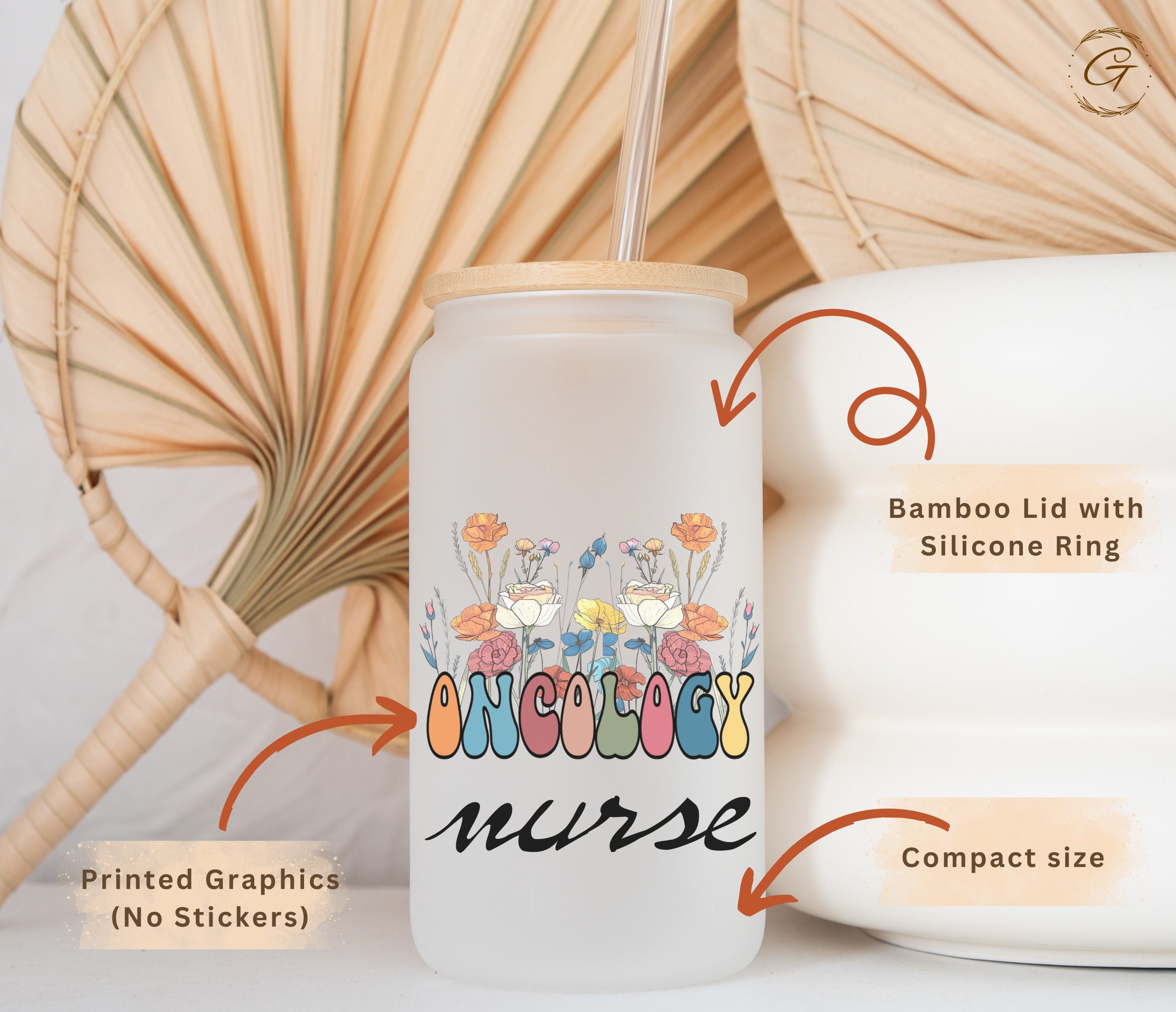 Personalized Oncology Nurse Frosted Libbey Cup 16-oz | Unique Nurse Gift | Appreciation Drinkware for Healthcare Heroes | Custom Medical Cup