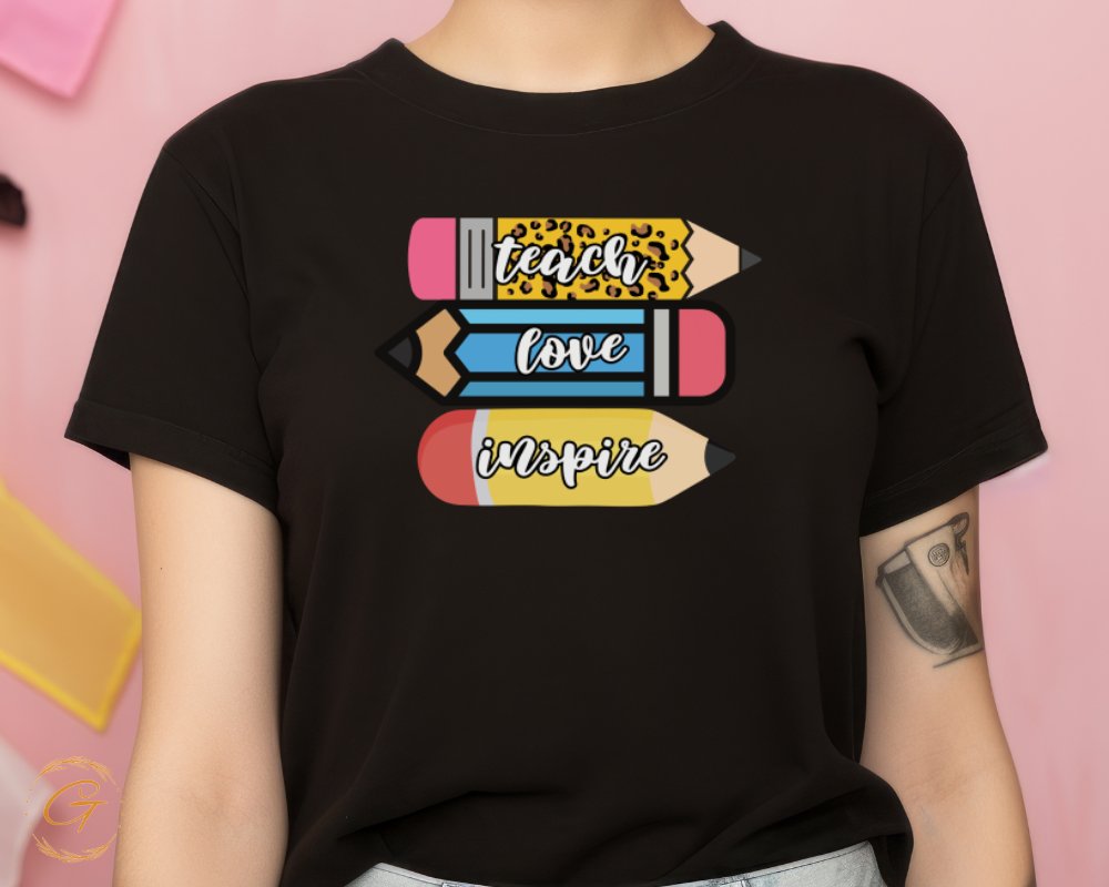 Teach Love Inspire Pencil Graphic Shirt product type