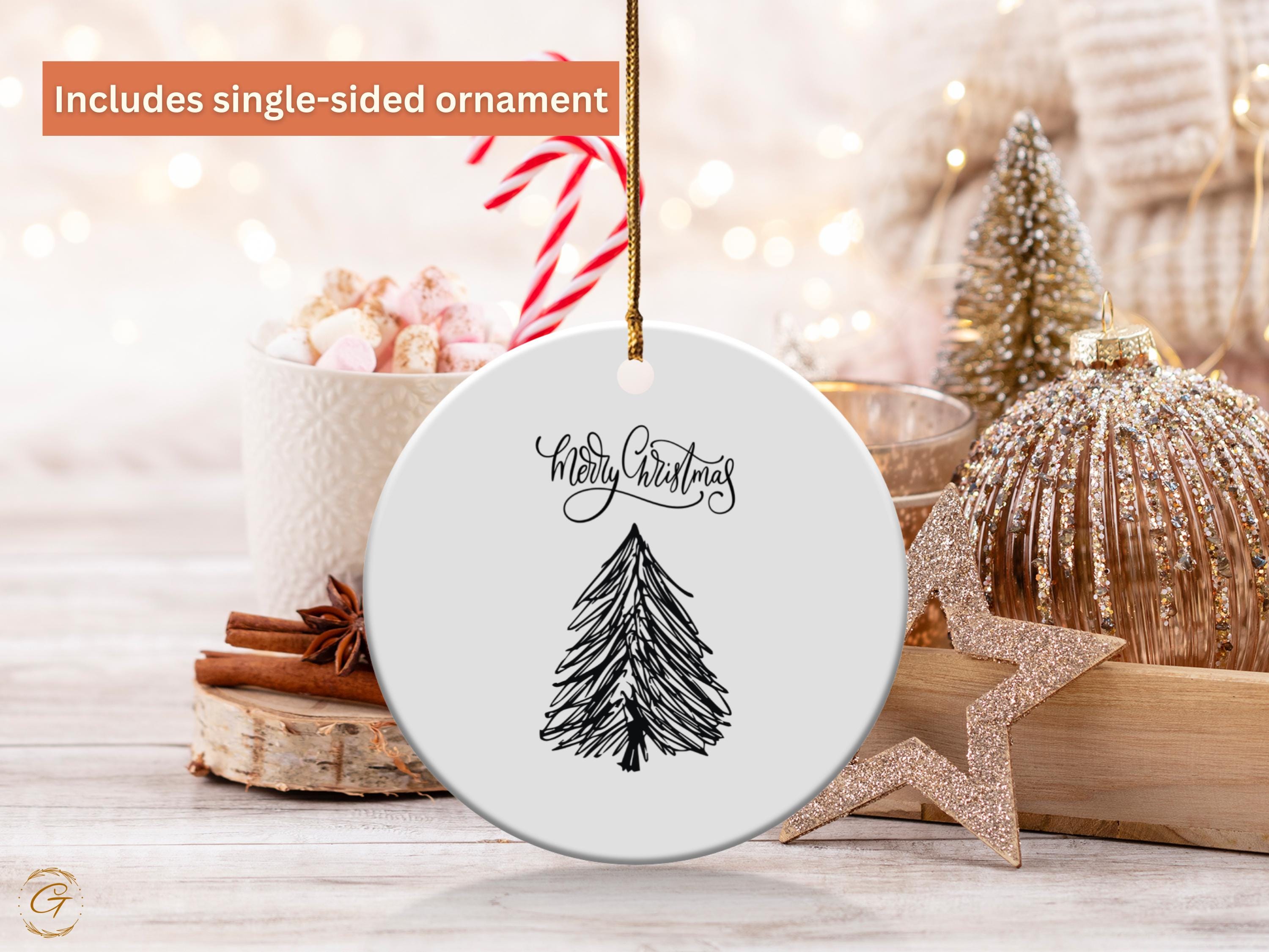 Merry Christmas Tree Ornament, Holiday Decoration, Festive Tree Decors, Christmas Decoration, Winter Home Accent, Tree Accessories Keepsakes