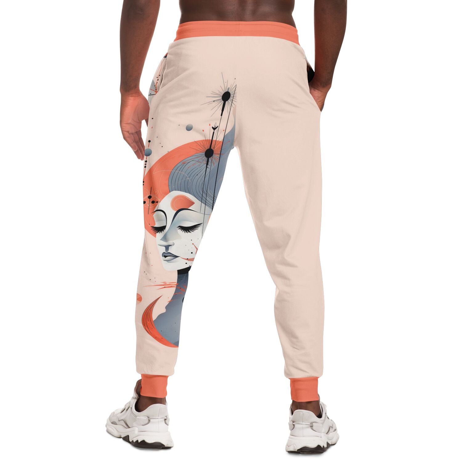 Surreal Cosmic Goddess Joggers – Abstract Feminine Art Sweatpants
