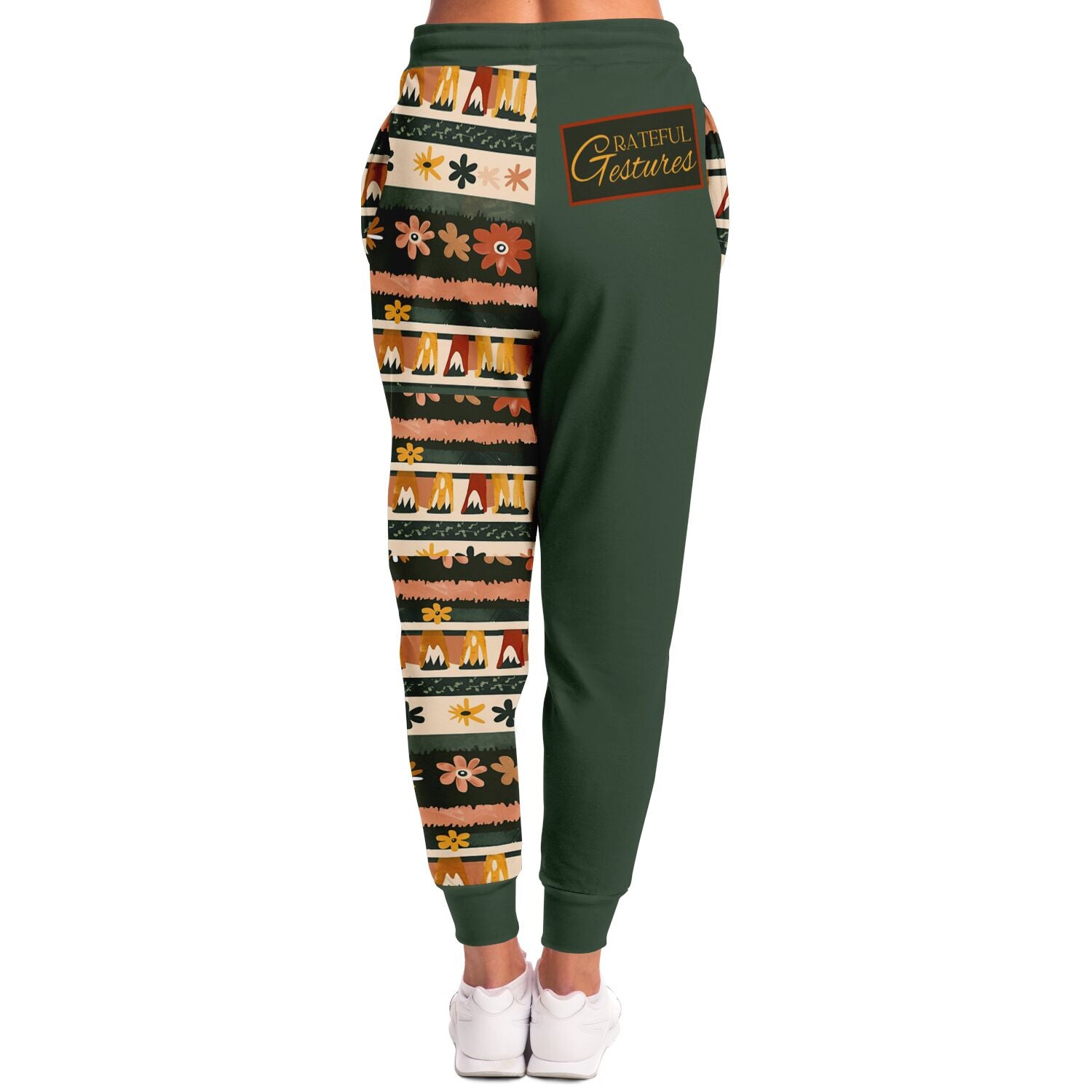 Retro Floral Boho Joggers | Vintage Aesthetic Sweatpants