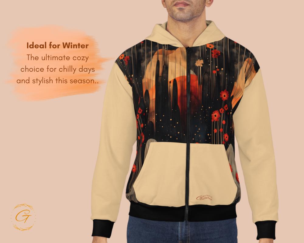 Quantum Nature Unisex Zip Hoodie All-Over Print