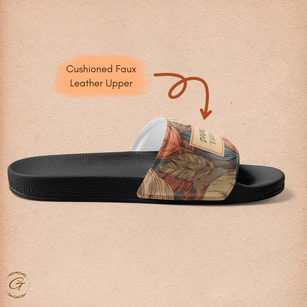 Men’s Pastel Earth Floral Slides
