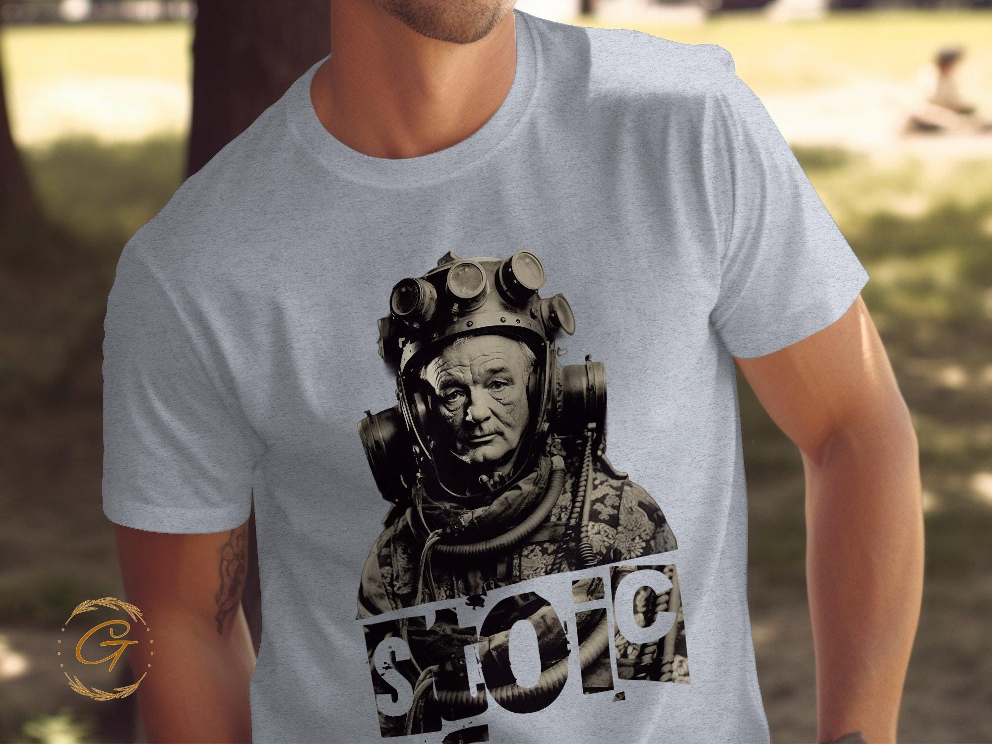 Sci-Fi Stoic Philosophy T-Shirt - Futuristic Minimalist Graphic Tee