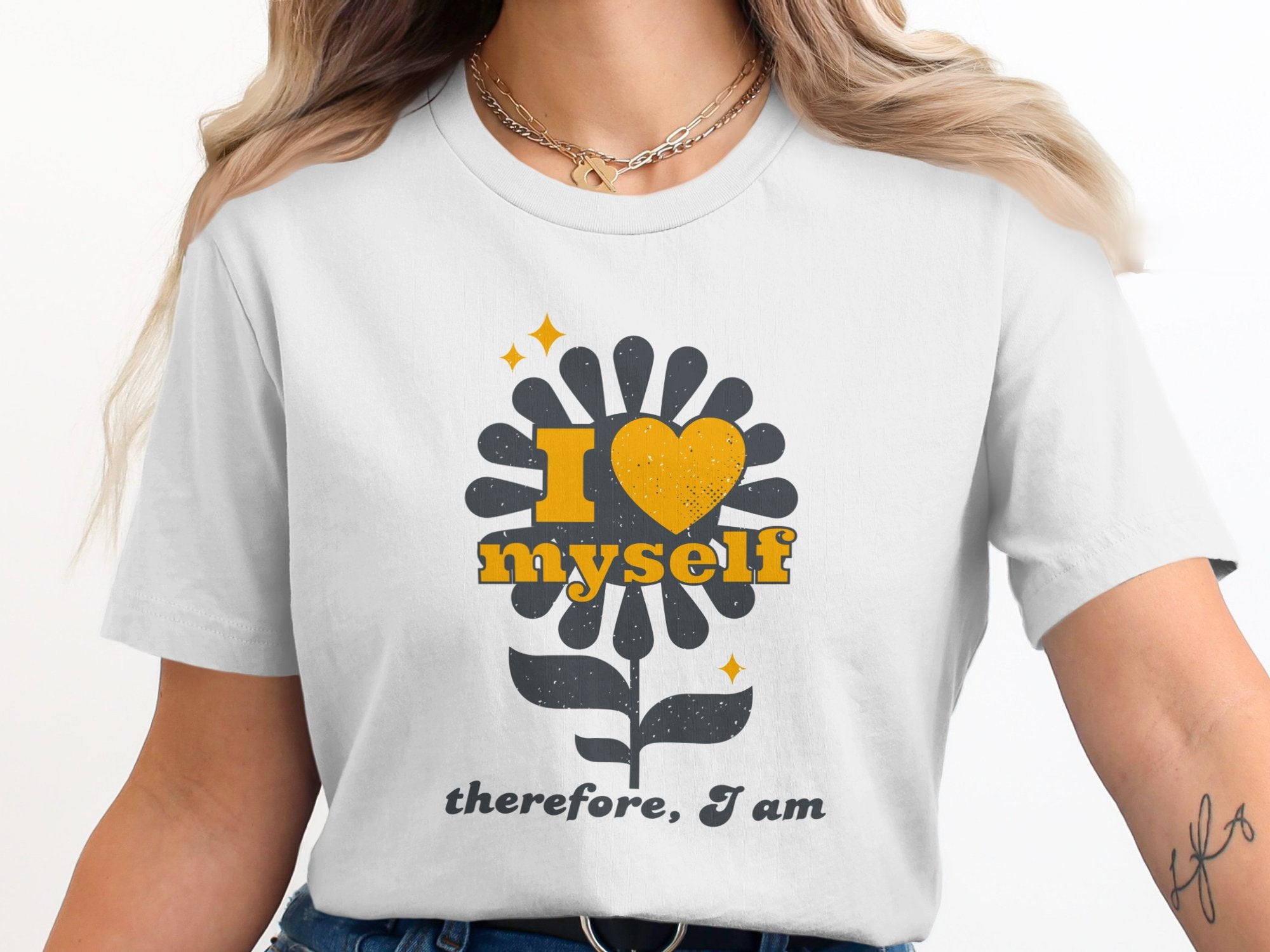 I Love Myself Therefore I Am Flower T-shirt product