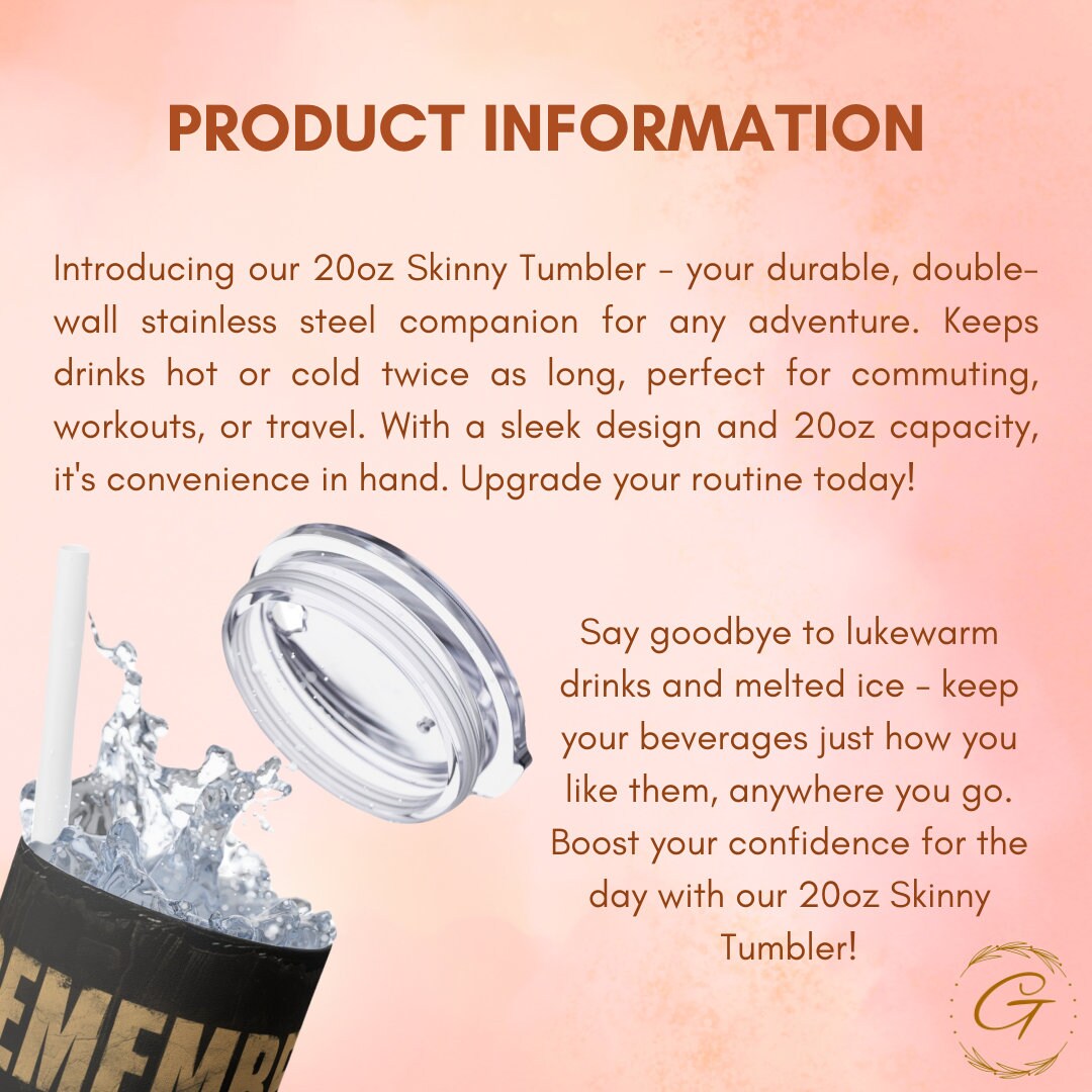 Memorial Day Tribute 20oz Skinny Tumbler